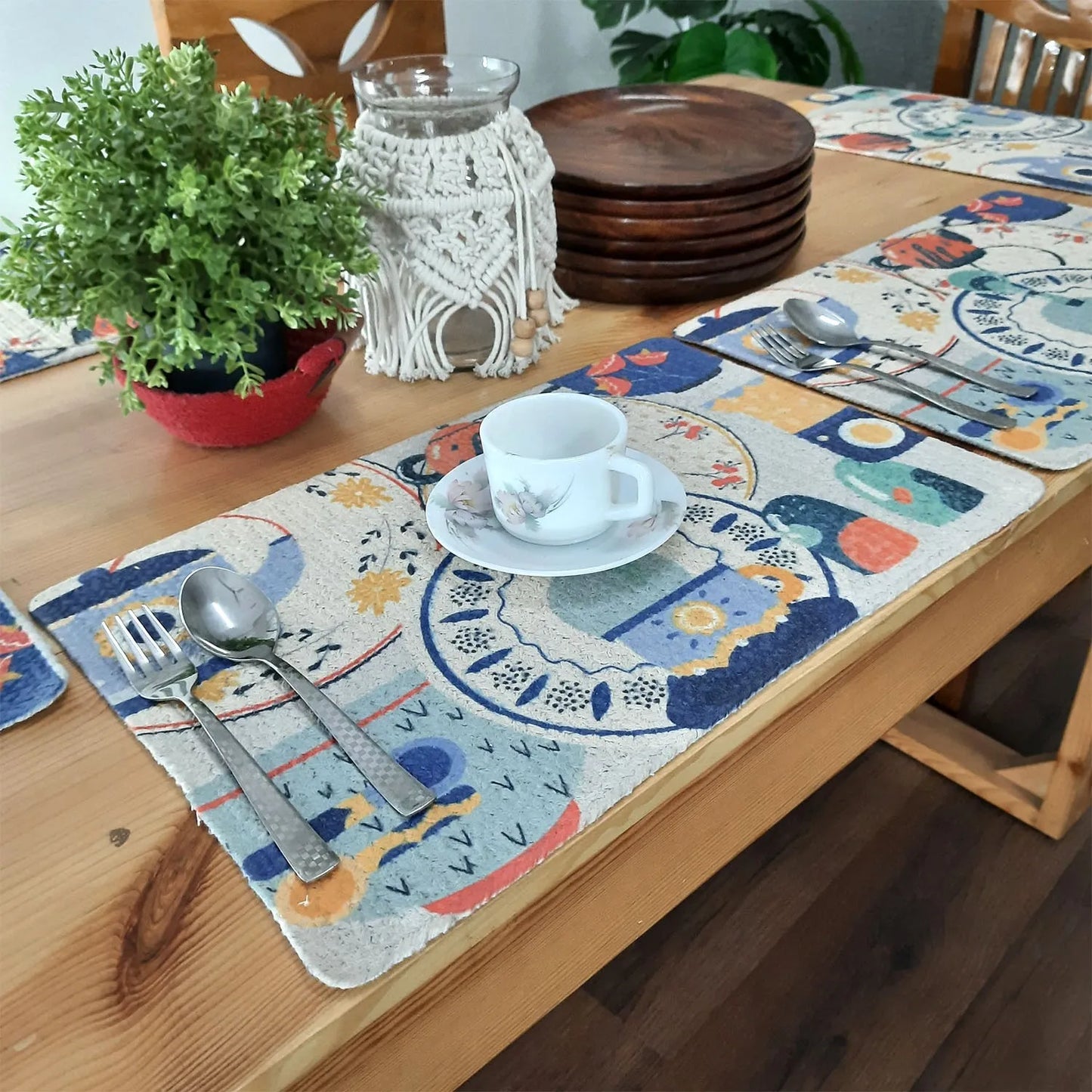 All Natural Rectangular Cotton Braided Placemats – Kettle & Spoon