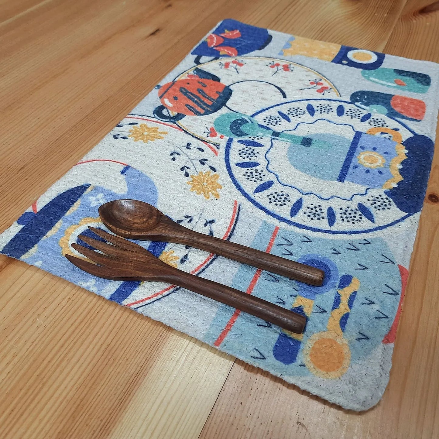 All Natural Rectangular Cotton Braided Placemats – Kettle & Spoon