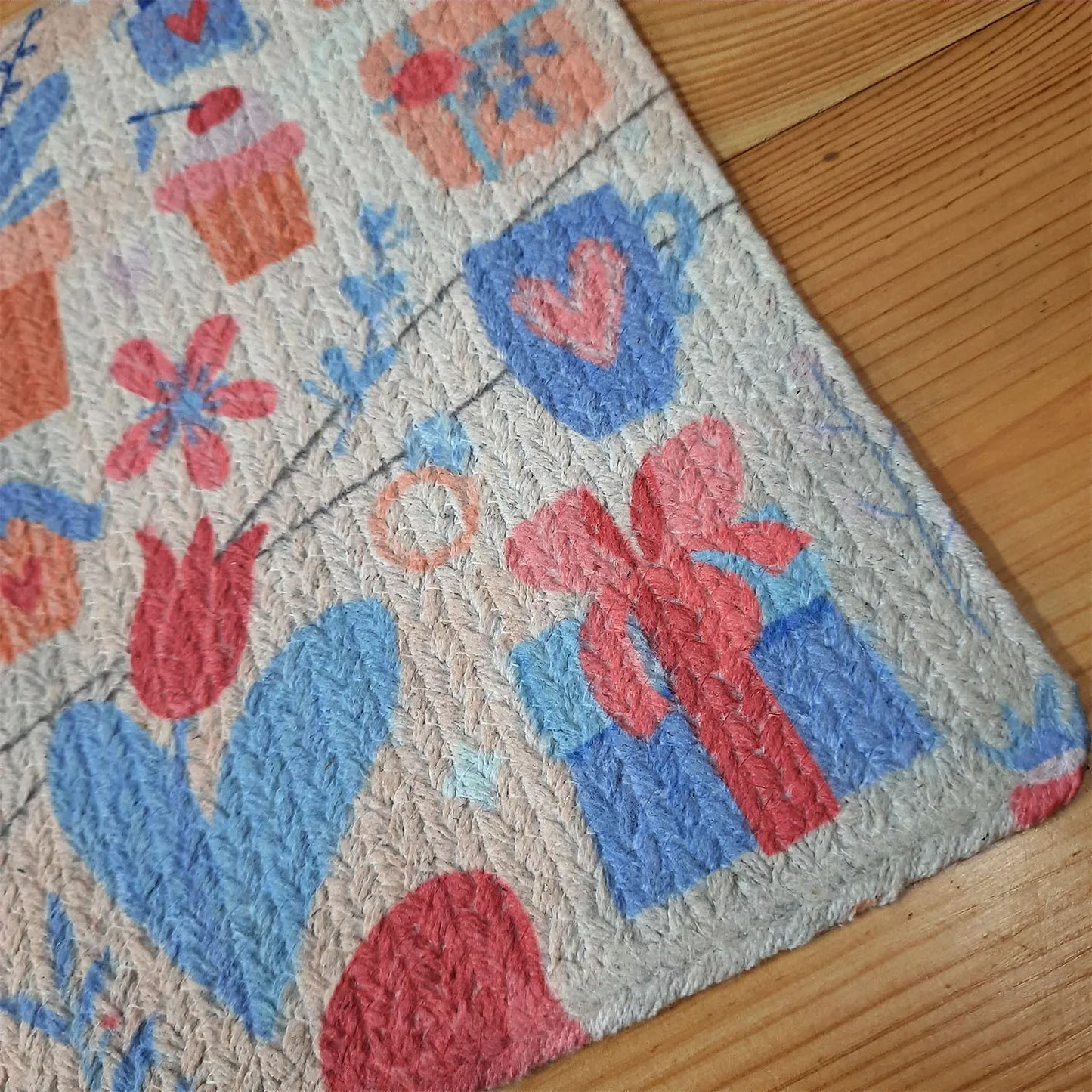 All Natural Rectangular Cotton Braided Placemats – Kitchen Garden