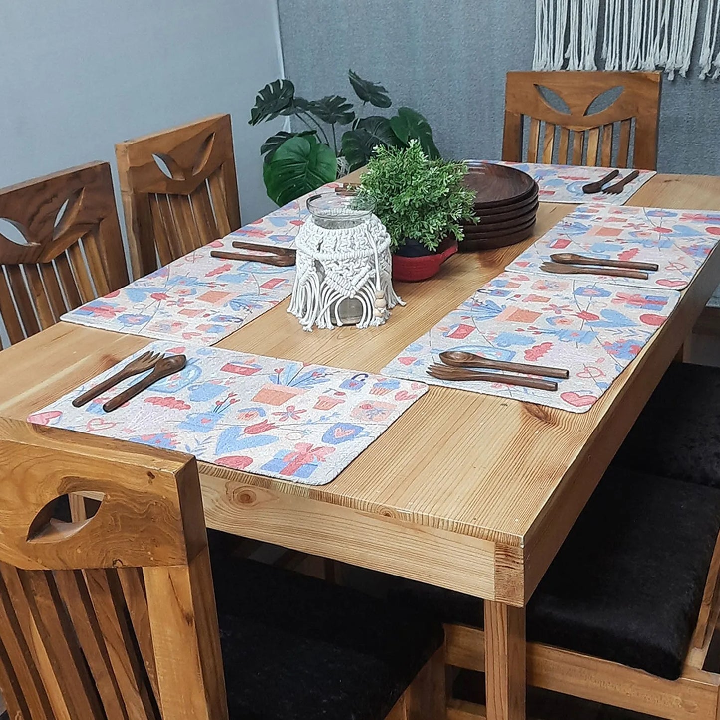 All Natural Rectangular Cotton Braided Placemats – Kitchen Garden