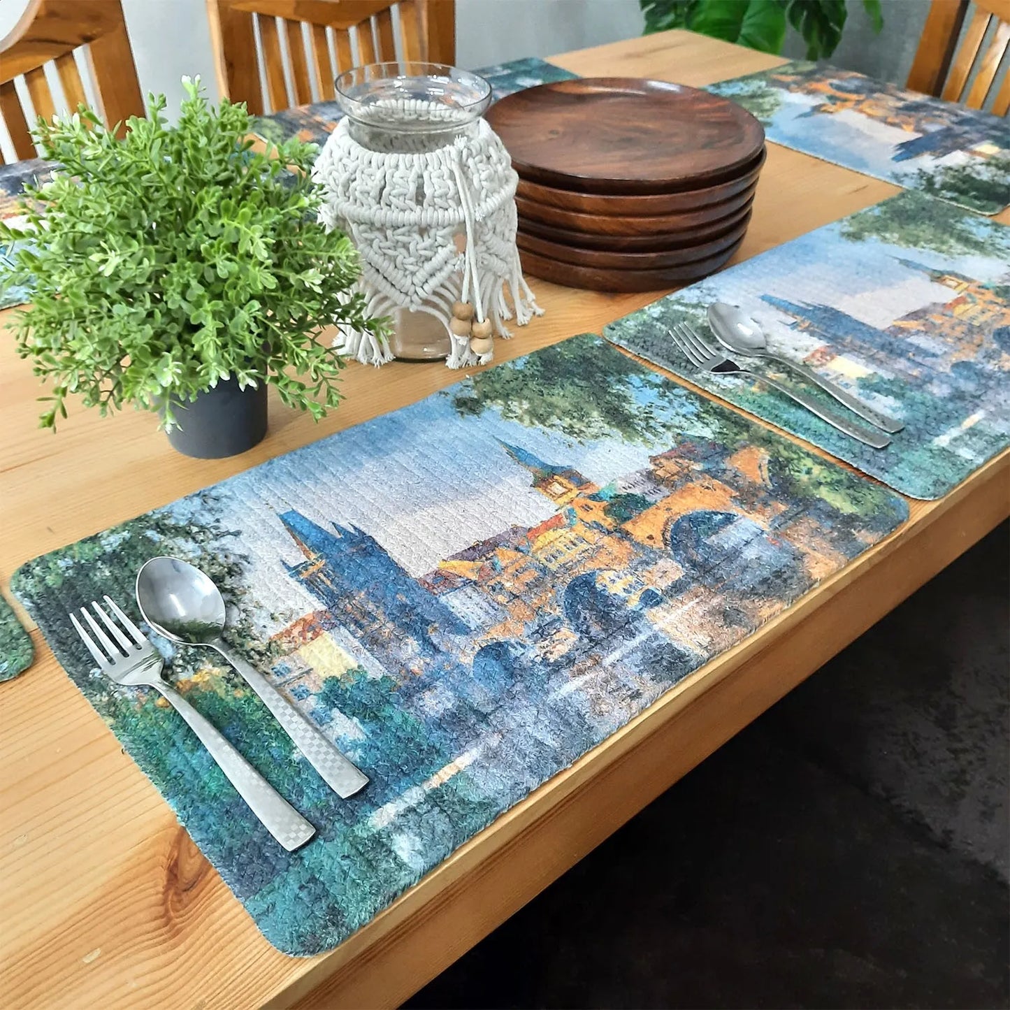 All Natural Rectangular Cotton Braided Placemats – Old Town