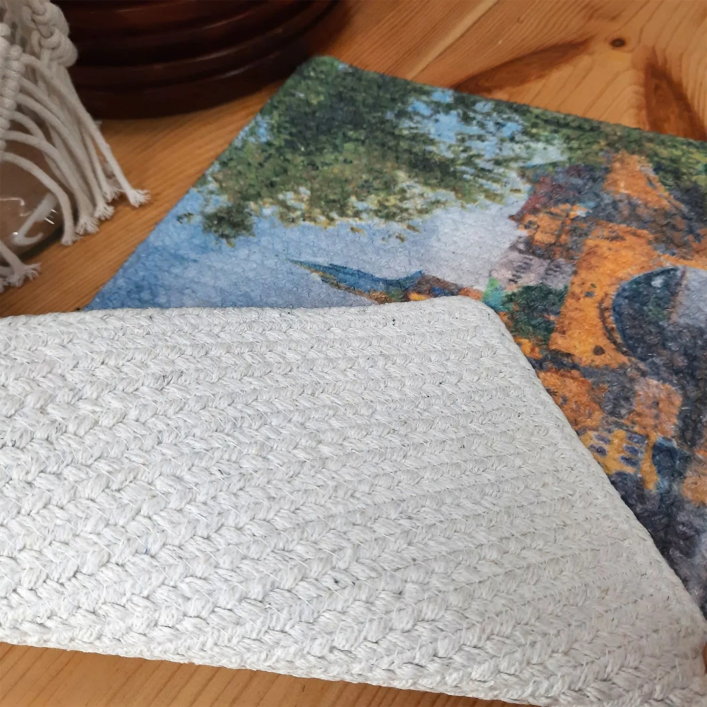 All Natural Rectangular Cotton Braided Placemats – Old Town