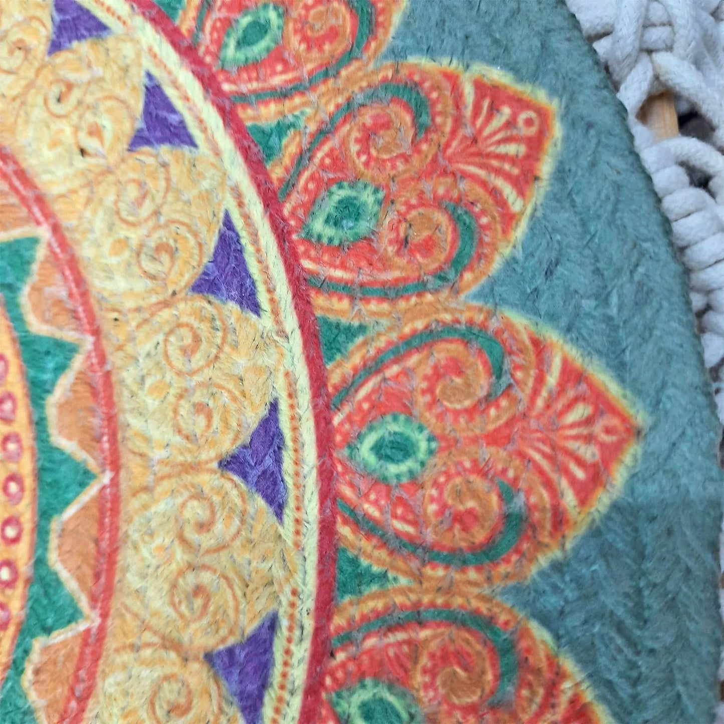 All Natural Round Cotton Braided Placemats – Rangoli On Table