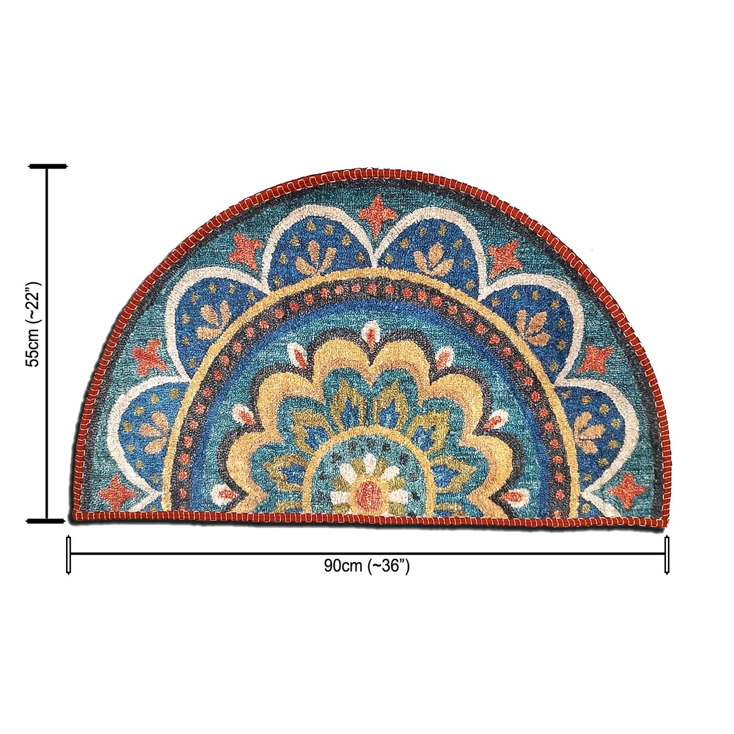Avioni Home Floor Mats in Beautiful Rangoli Design – Anti Slip, Durable & Washable | Outdoor & Indoor