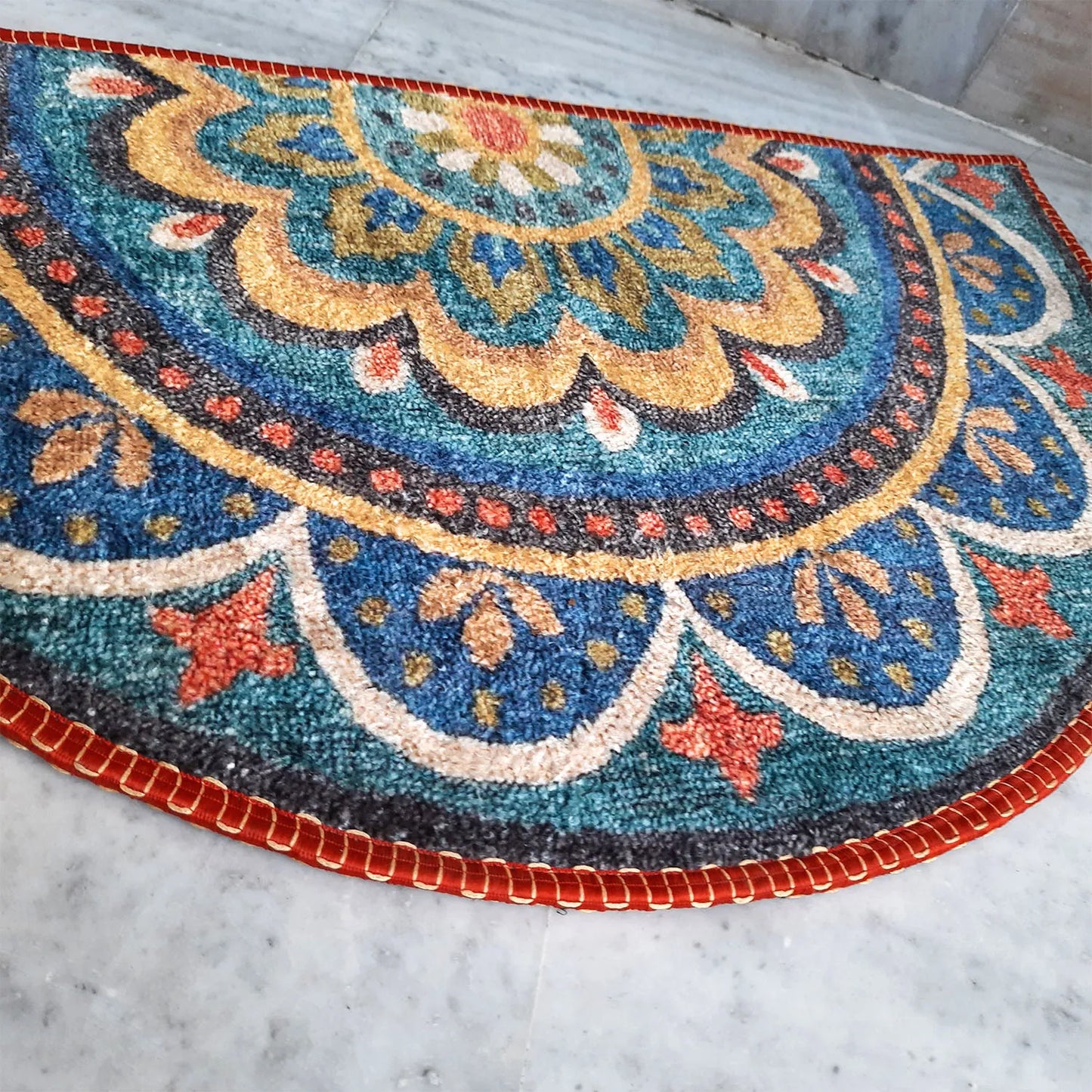 Avioni Home Floor Mats in Beautiful Rangoli Design – Anti Slip, Durable & Washable | Outdoor & Indoor