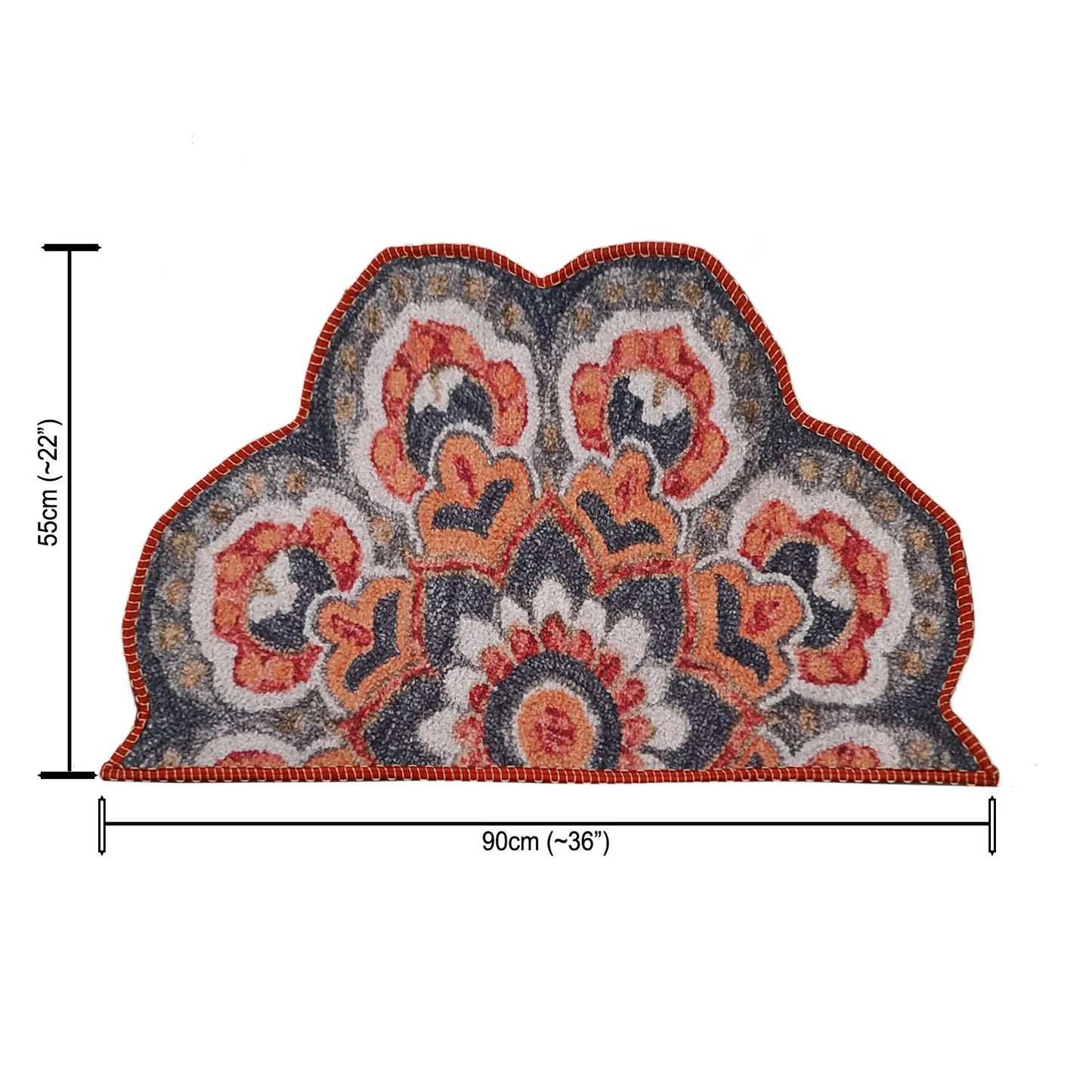 Avioni Home Floor Mats in Beautiful Rangoli Modern Petals Design – Anti Slip, Durable & Washable | Outdoor & Indoor