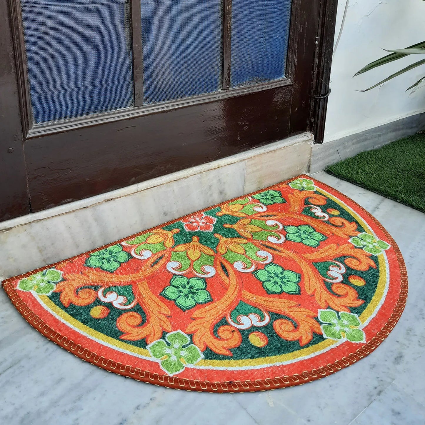 Avioni Home Floor Mats in Beautiful Rangoli Design – Anti Slip, Durable & Washable | Outdoor & Indoor