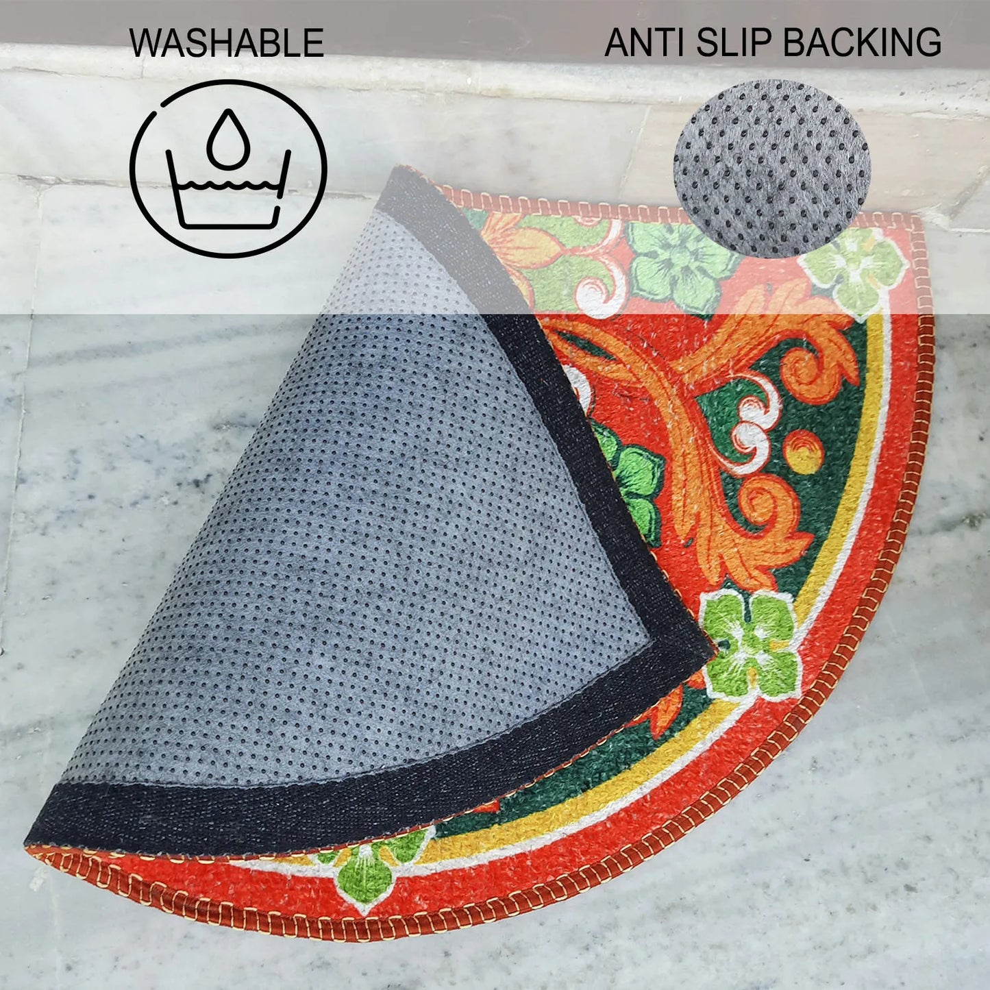 Avioni Home Floor Mats in Beautiful Rangoli Design – Anti Slip, Durable & Washable | Outdoor & Indoor