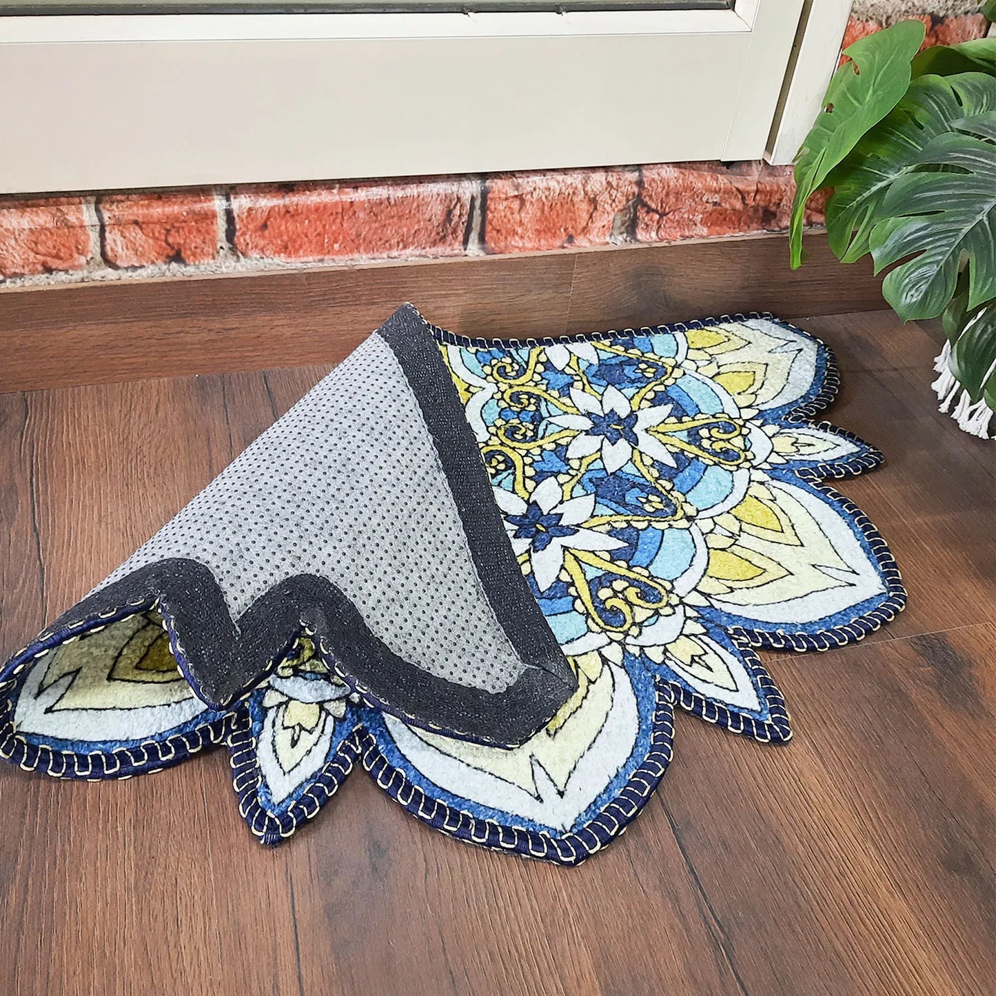 Avioni Home Floor Mats in Beautiful Rangoli Cutout Design – Anti Slip, Durable & Washable | Outdoor & Indoor