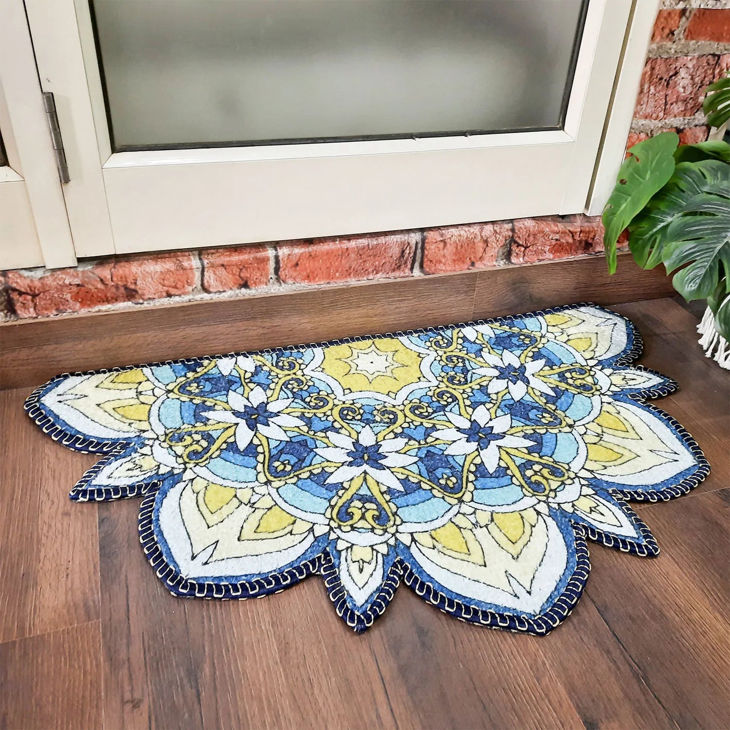 Avioni Home Floor Mats in Beautiful Rangoli Cutout Design – Anti Slip, Durable & Washable | Outdoor & Indoor