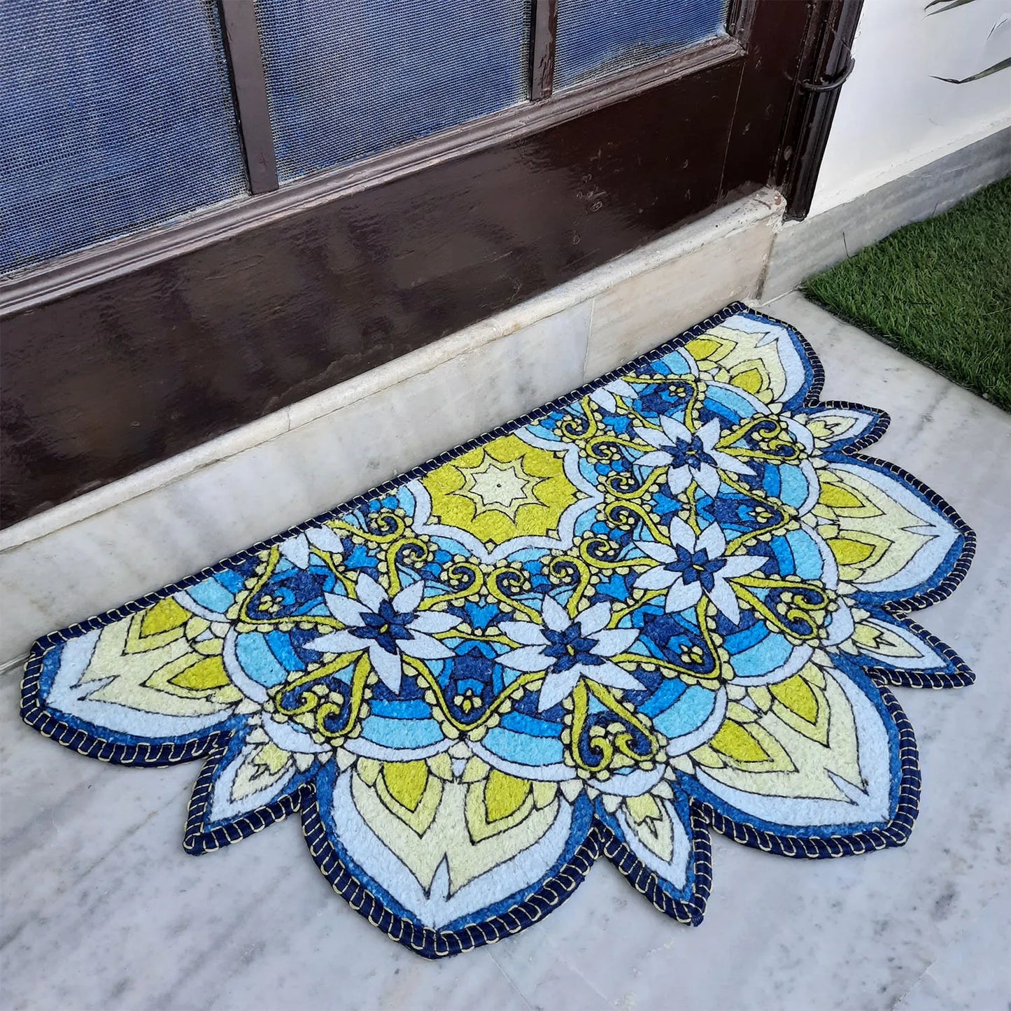 Avioni Home Floor Mats in Beautiful Rangoli Cutout Design – Anti Slip, Durable & Washable | Outdoor & Indoor
