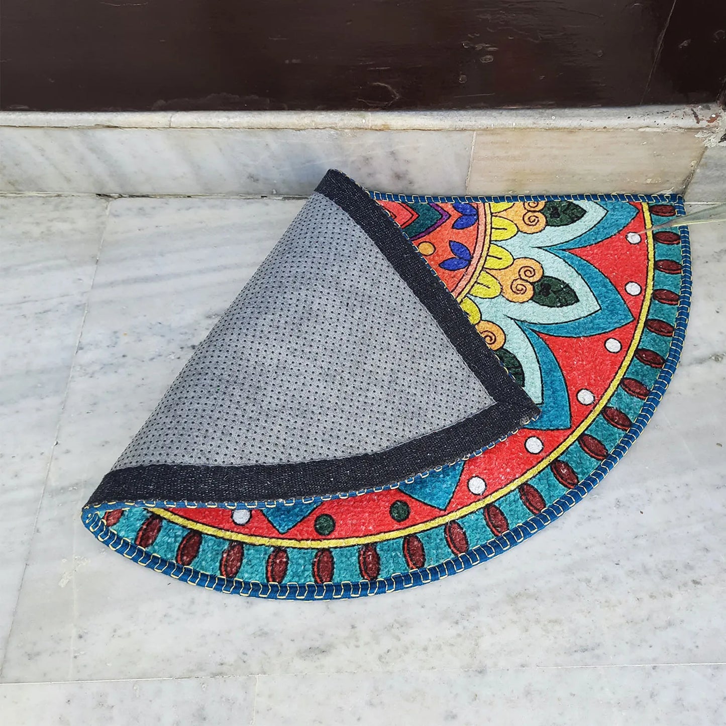 Avioni Home Floor Mats in Beautiful Rangoli Traditional Design – Anti Slip, Durable & Washable | Outdoor & Indoor