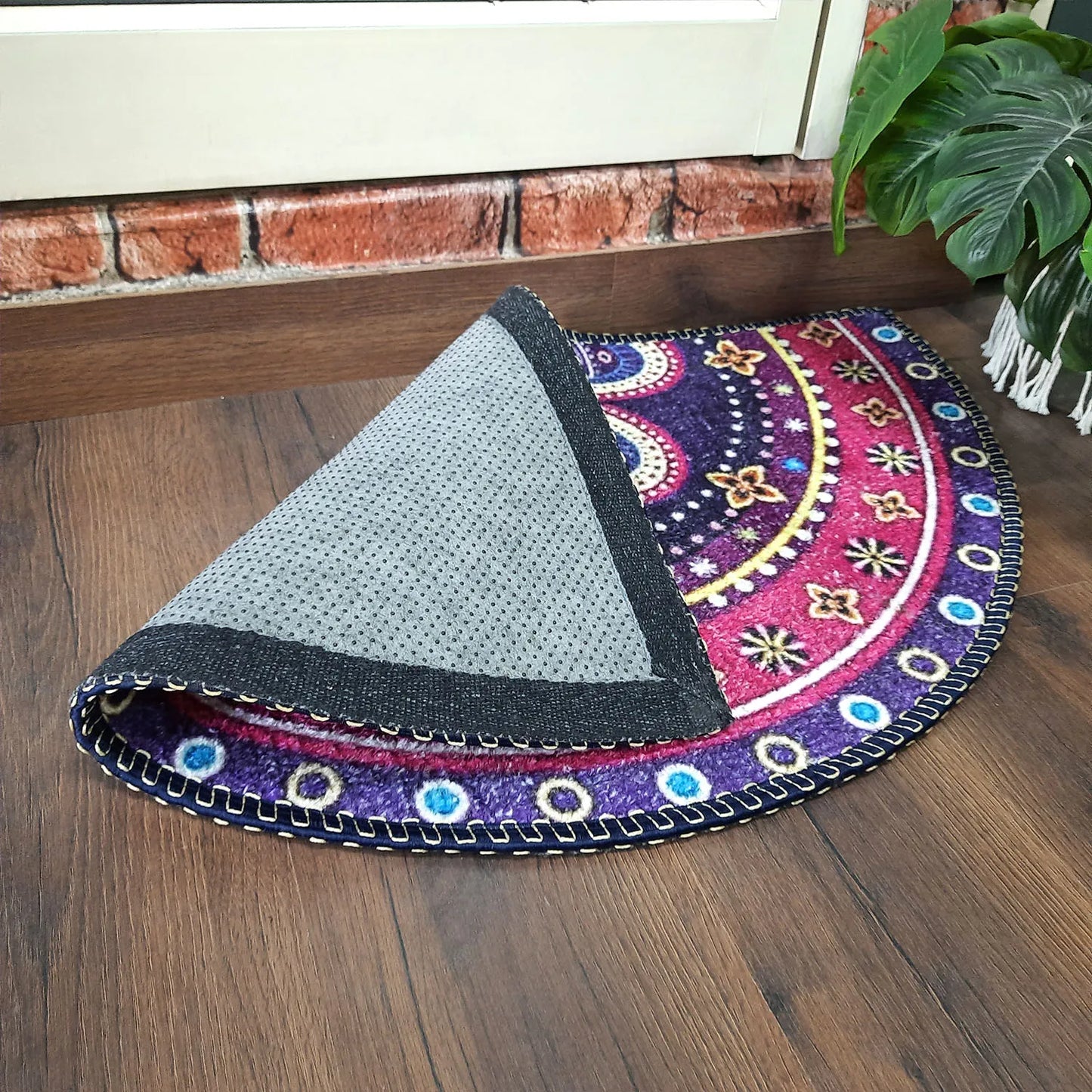 Avioni Home Floor Mats in Beautiful Traditional Rangoli Design – Anti Slip, Durable & Washable | Outdoor & Indoor