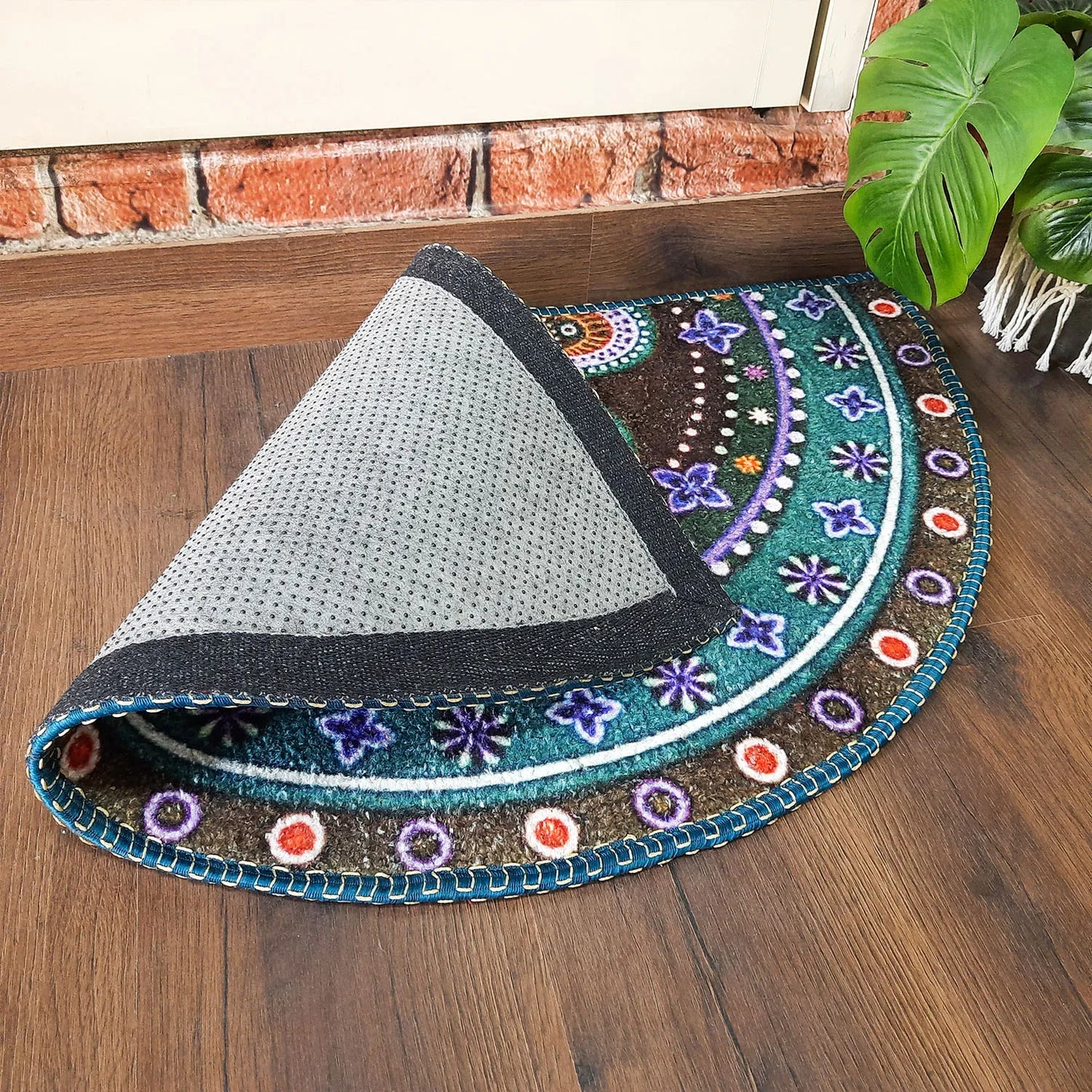 Avioni Home Floor Mats in Beautiful Traditional Rangoli Design – Anti Slip, Durable & Washable | Outdoor & Indoor