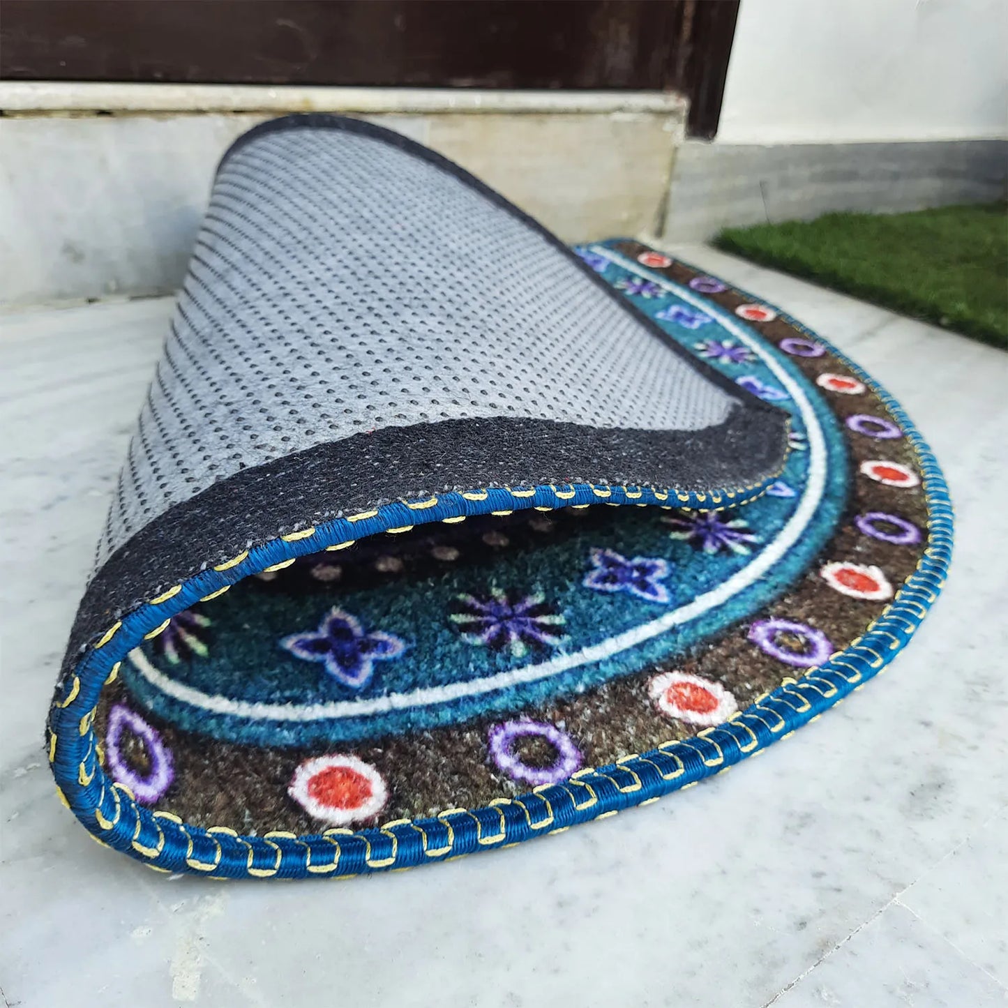 Avioni Home Floor Mats in Beautiful Traditional Rangoli Design – Anti Slip, Durable & Washable | Outdoor & Indoor