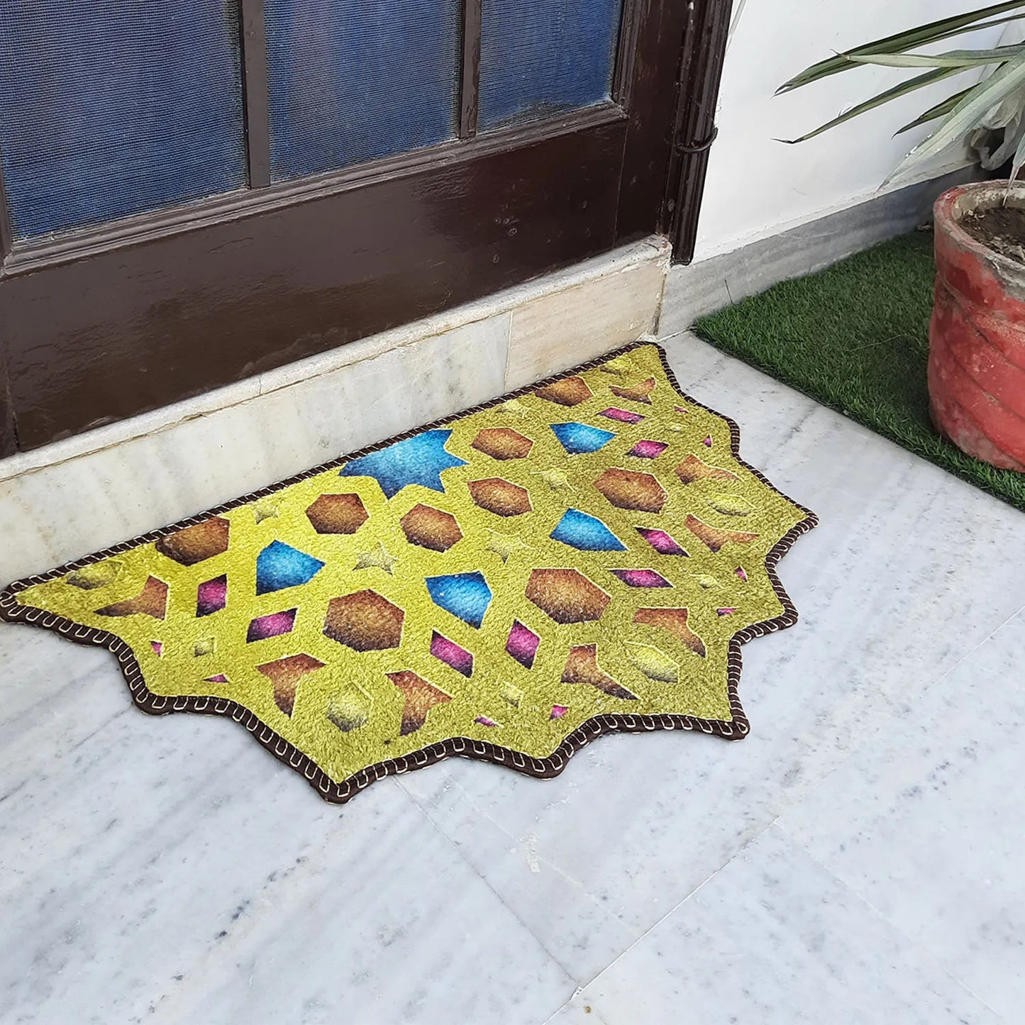 Avioni Home Floor Mats in Beautiful Persian Cutout Design – Anti Slip, Durable & Washable | Outdoor & Indoor