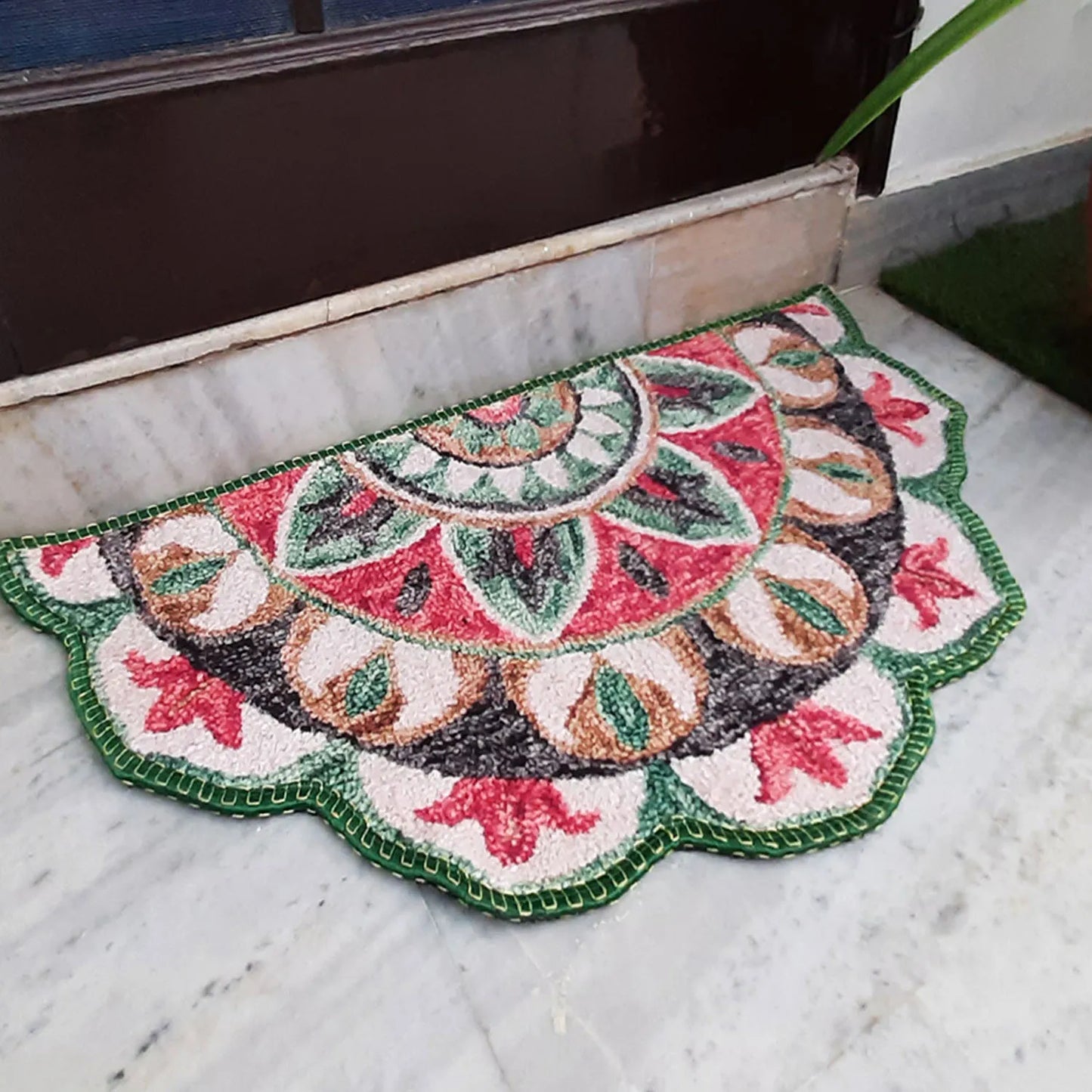 Avioni Home Floor Mats in Beautiful Rangoli Design – Anti Slip, Durable & Washable | Outdoor & Indoor