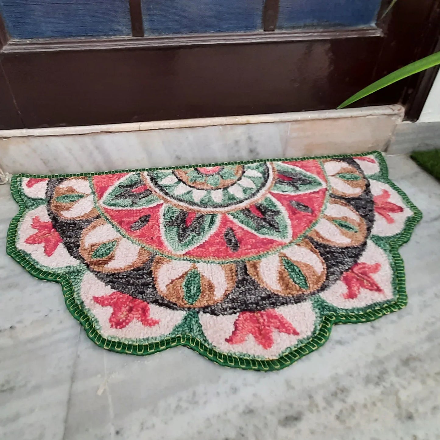 Avioni Home Floor Mats in Beautiful Rangoli Design – Anti Slip, Durable & Washable | Outdoor & Indoor