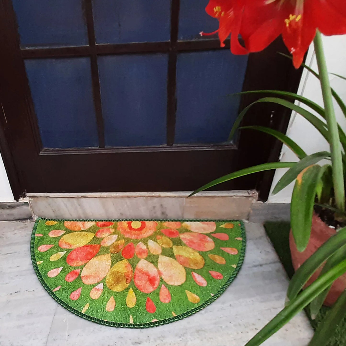 Avioni Home Floor Mats in Beautiful Rangoli Design – Anti Slip, Durable & Washable | Outdoor & Indoor