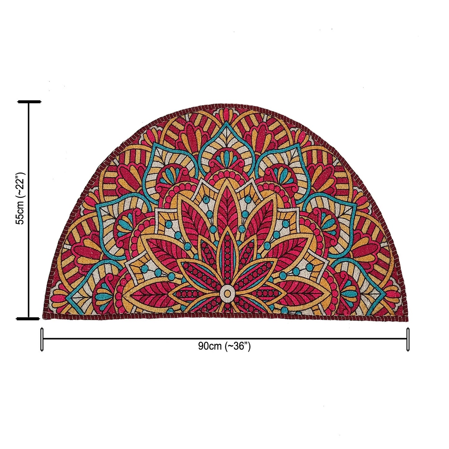 Avioni Home Floor Mats in Beautiful Rangoli Design – Anti Slip, Durable & Washable | Outdoor & Indoor