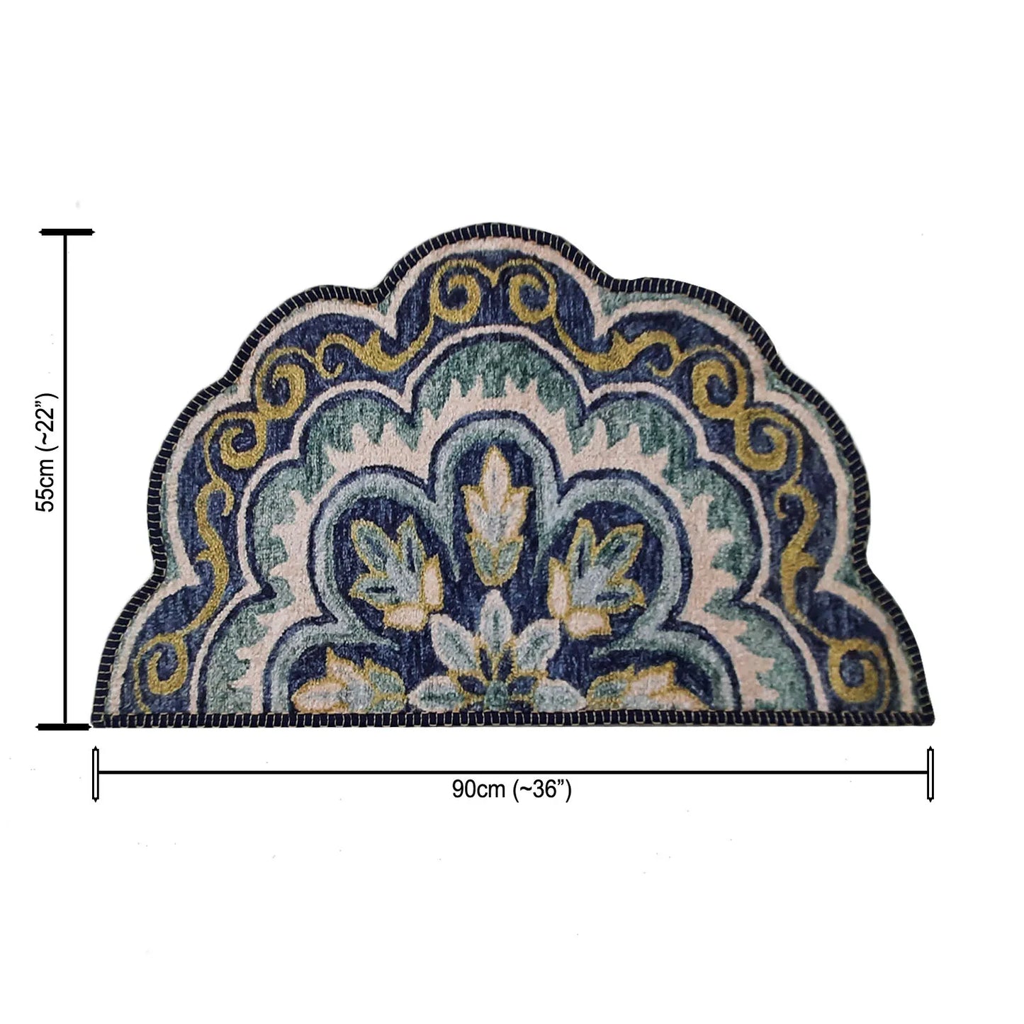Avioni Home Floor Mats in Beautiful Rangoli Design – Anti Slip, Durable & Washable | Outdoor & Indoor