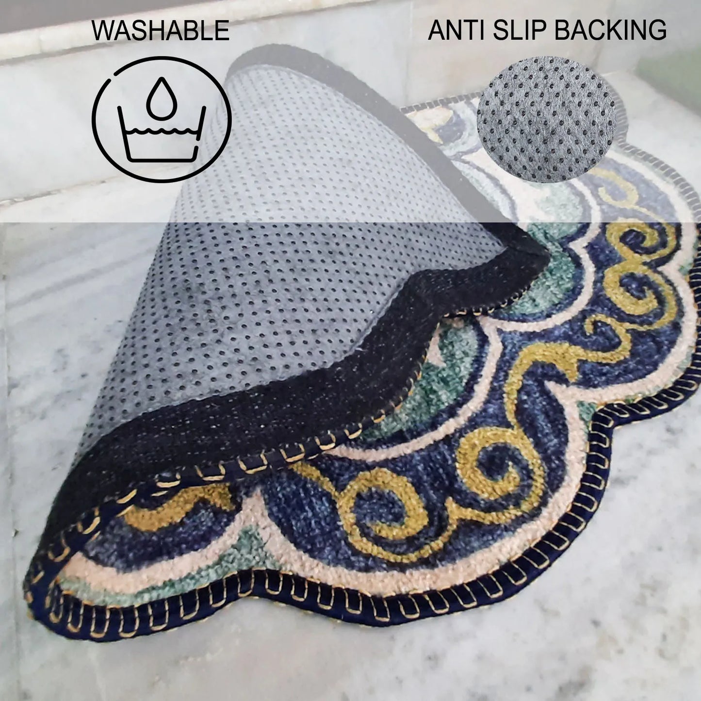 Avioni Home Floor Mats in Beautiful Rangoli Design – Anti Slip, Durable & Washable | Outdoor & Indoor