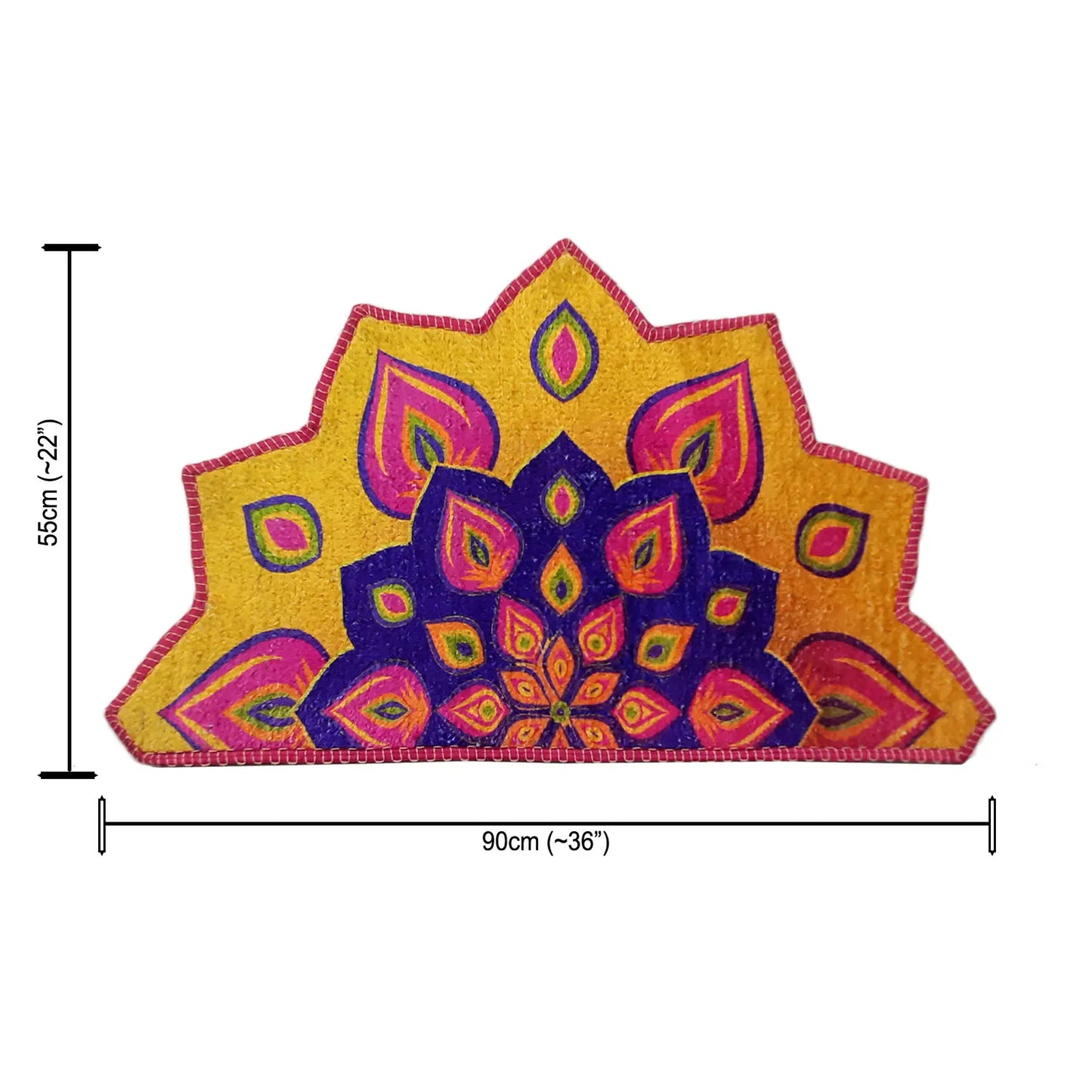 Avioni Home Floor Mats in Beautiful Rangoli Petals Design – Anti Slip, Durable & Washable | Outdoor & Indoor