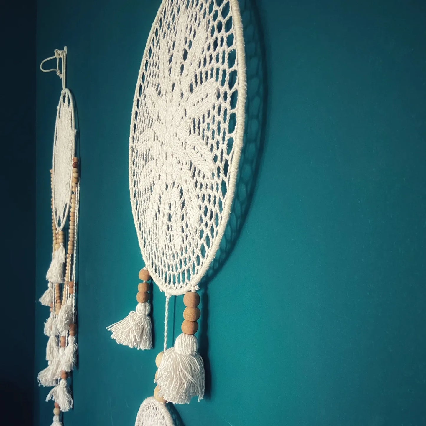 Avioni Home Boho Collection – Crochet Wall Hanging With Beads And Fringes – 120 cms