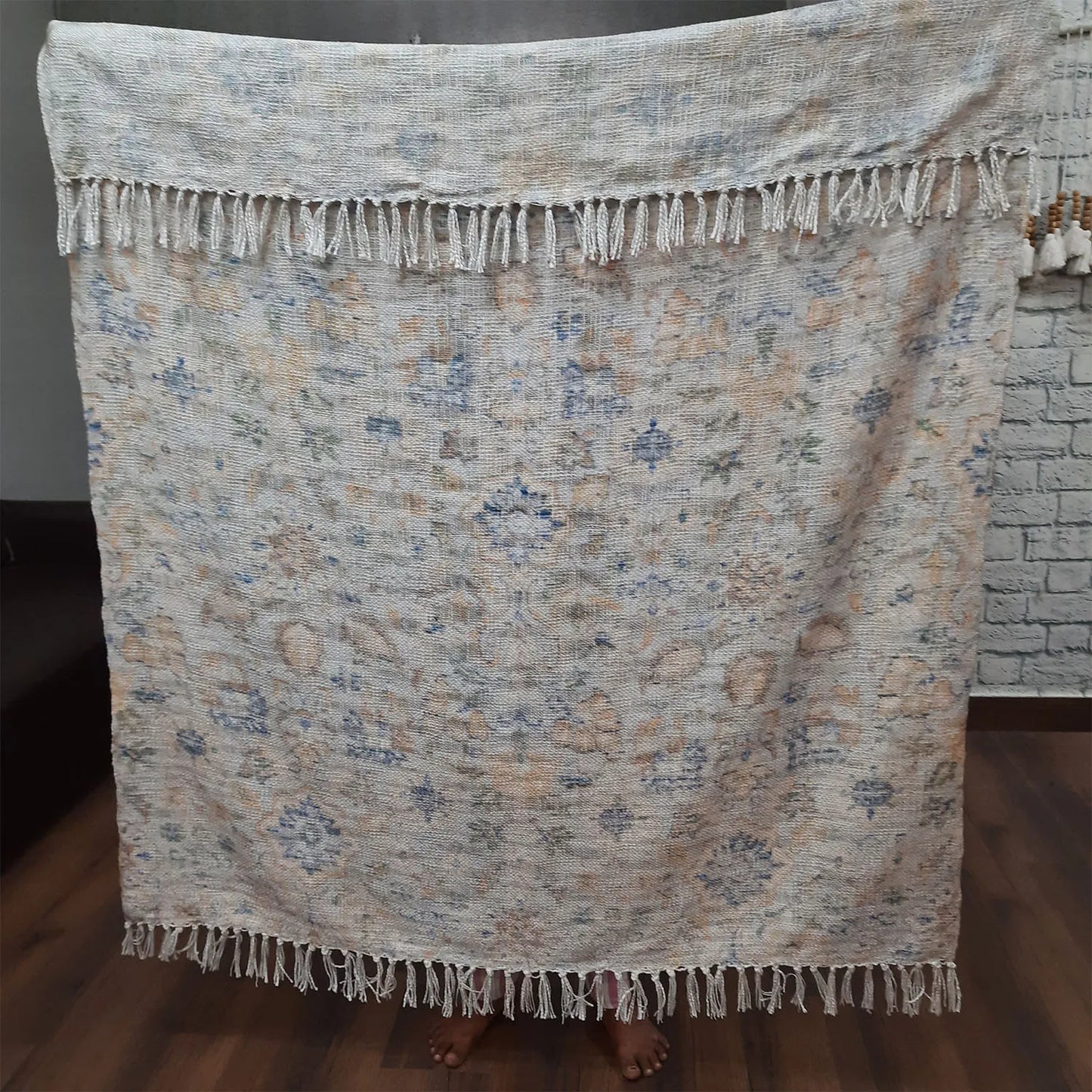 Avioni Home Beautiful Soft Sofa Throw | Abstract Modern Design | Virgin Premium Polyester Slub Handloom Sofa Throw