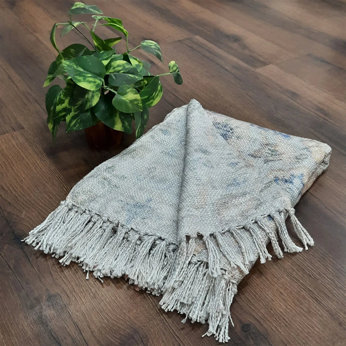 Avioni Home Beautiful Soft Sofa Throw | Abstract Modern Design | Virgin Premium Polyester Slub Handloom Sofa Throw
