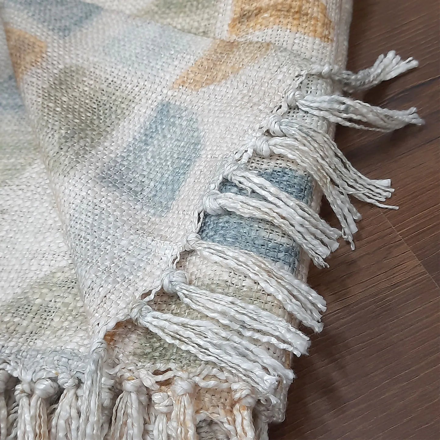 Avioni Home Sofa Throw | Handloom Weaved Bohemian Blanket with Fringes | Modern Soft Travel Blanket, Throws for Sofas, Armchair, Couch and Bed