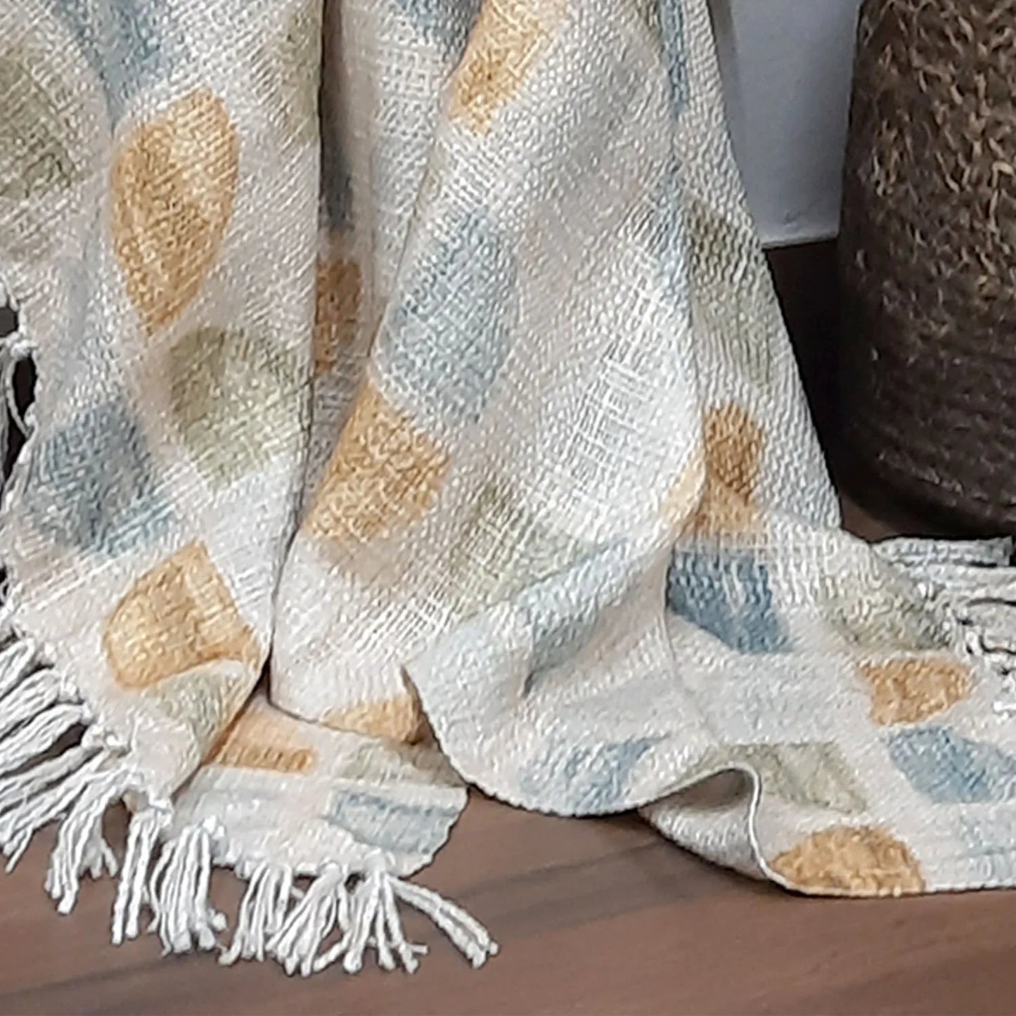 Avioni Home Sofa Throw | Handloom Weaved Bohemian Blanket with Fringes | Modern Soft Travel Blanket, Throws for Sofas, Armchair, Couch and Bed