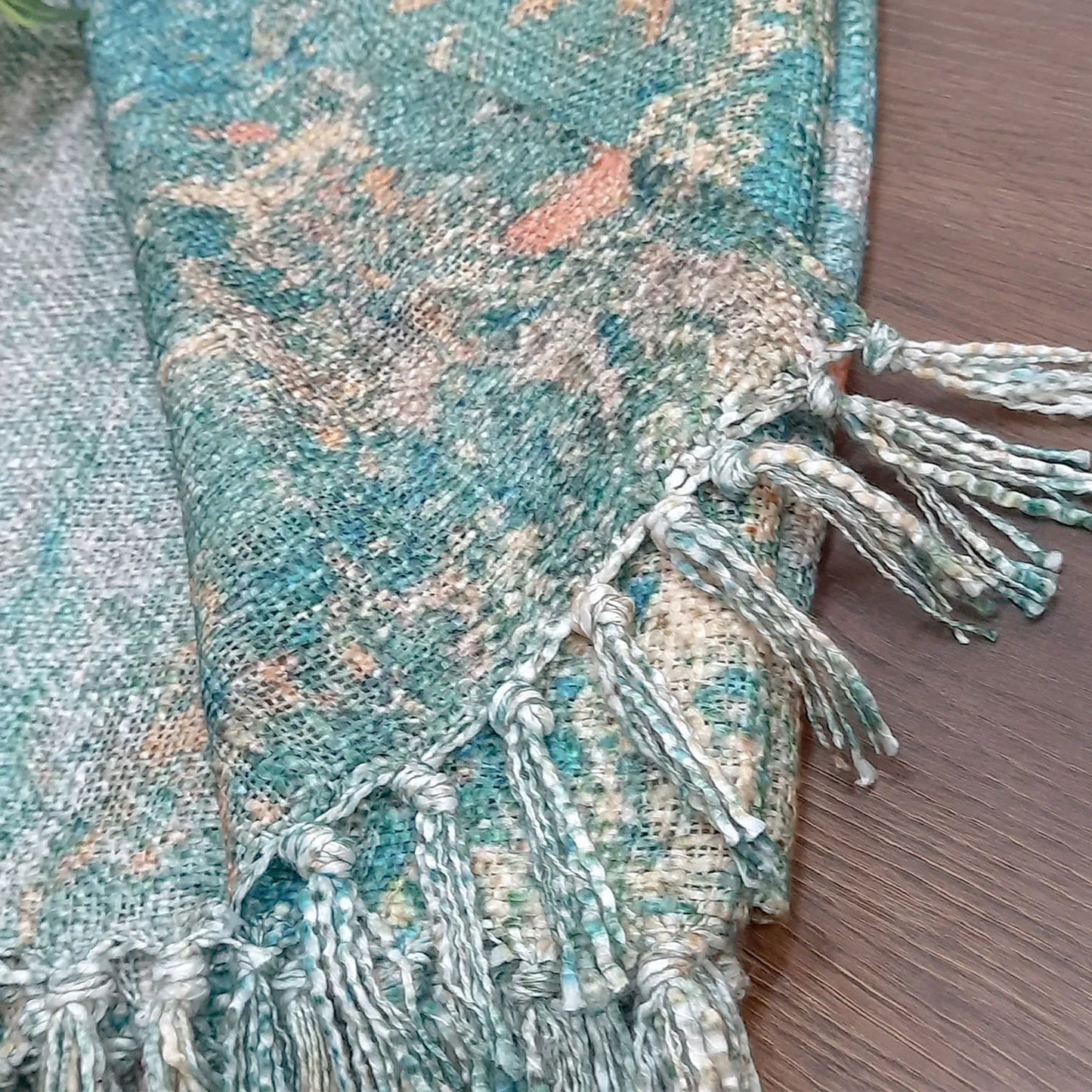 Avioni Home Beautiful Soft Sofa Throw | Calming Green Collection | Virgin Premium Polyester Slub Handloom Sofa Throw