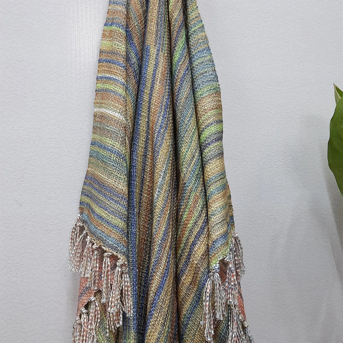 Avioni Home Beautiful Soft Sofa Throw | Double Design | Virgin Premium Polyester Slub Handloom Sofa Throw