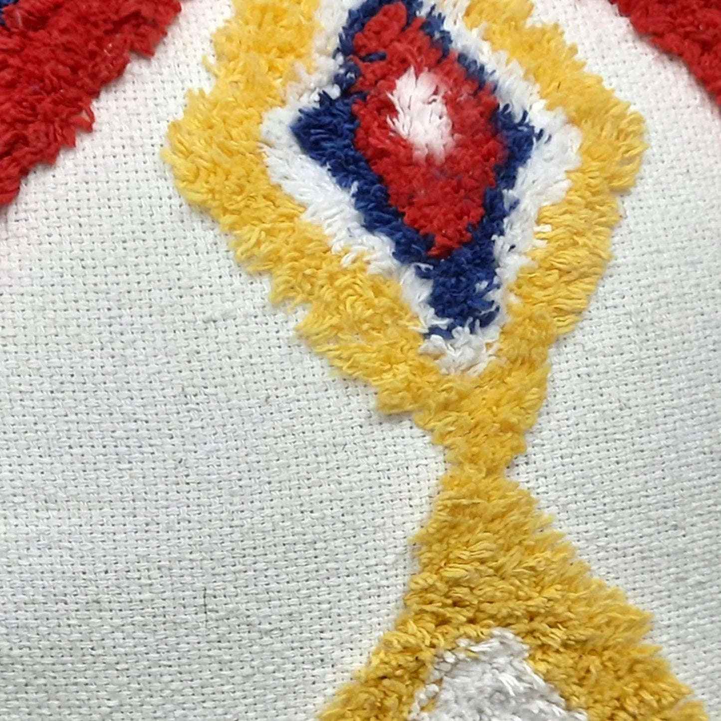 Hand Tufted 100% Cotton Multicolor Cushion Cover – FREE High Quality Filler Included – 45x45cms