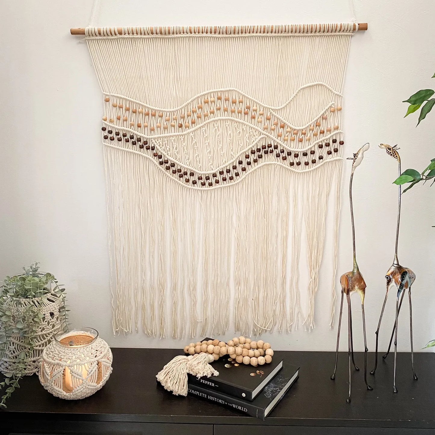Avioni Home Boho Collection – Hand-Knotted Wall Hanging – 90cm x 100cm