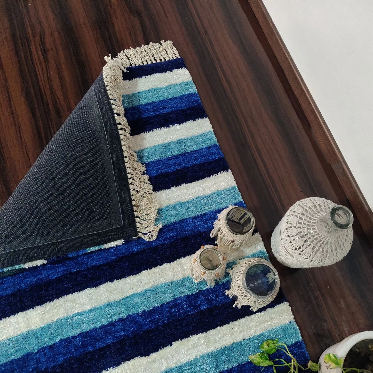 Avioni Carpets for Living Room – Neo Modern Collection Blue Carpet/Rug – 90cm x 150cm