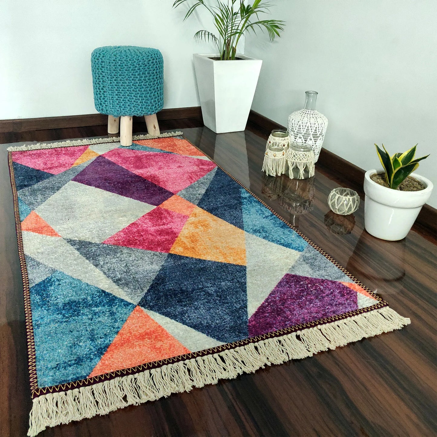 Avioni Home Neo Modern Collection – Faux Silk – 3D Geometric Design