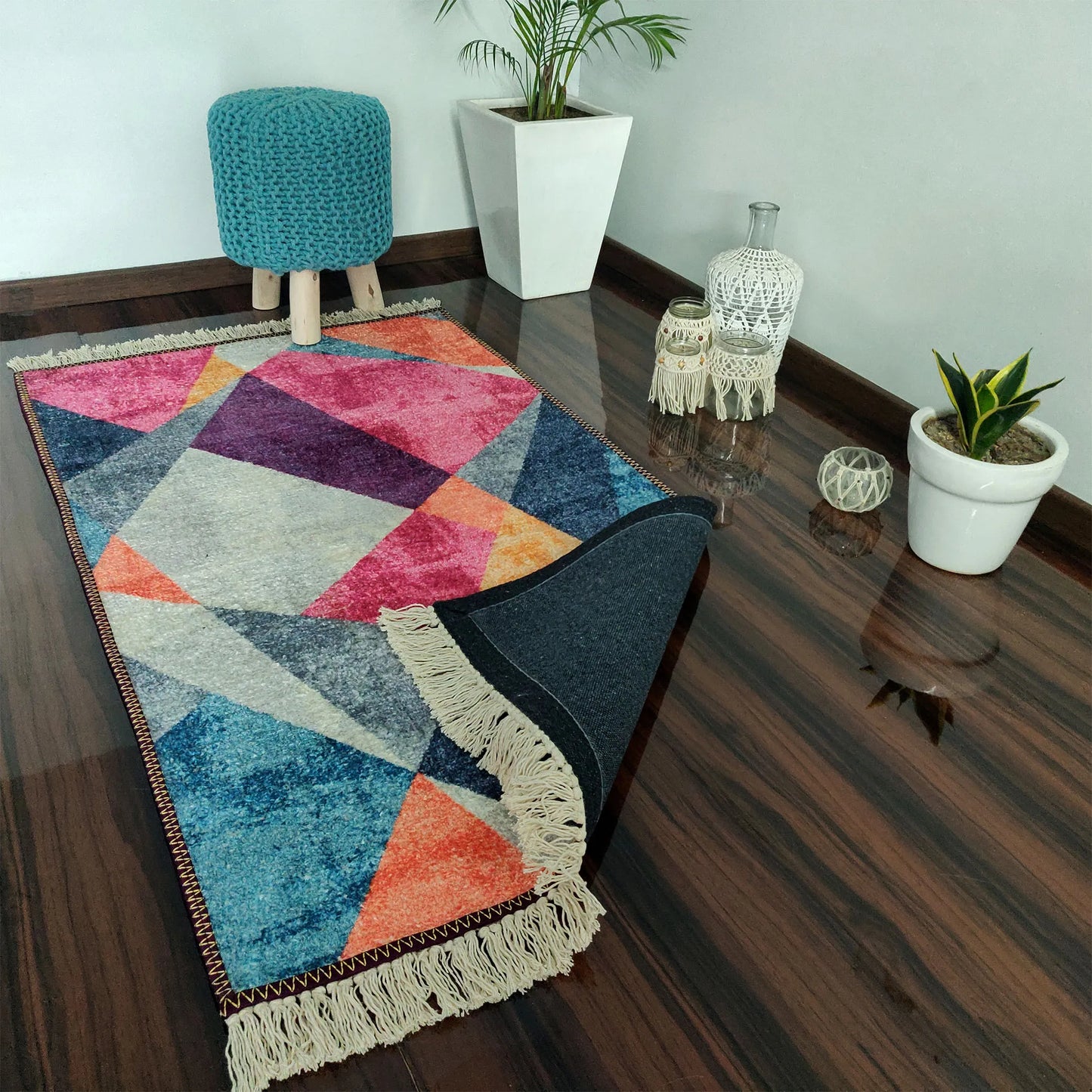 Avioni Home Neo Modern Collection – Faux Silk – 3D Geometric Design