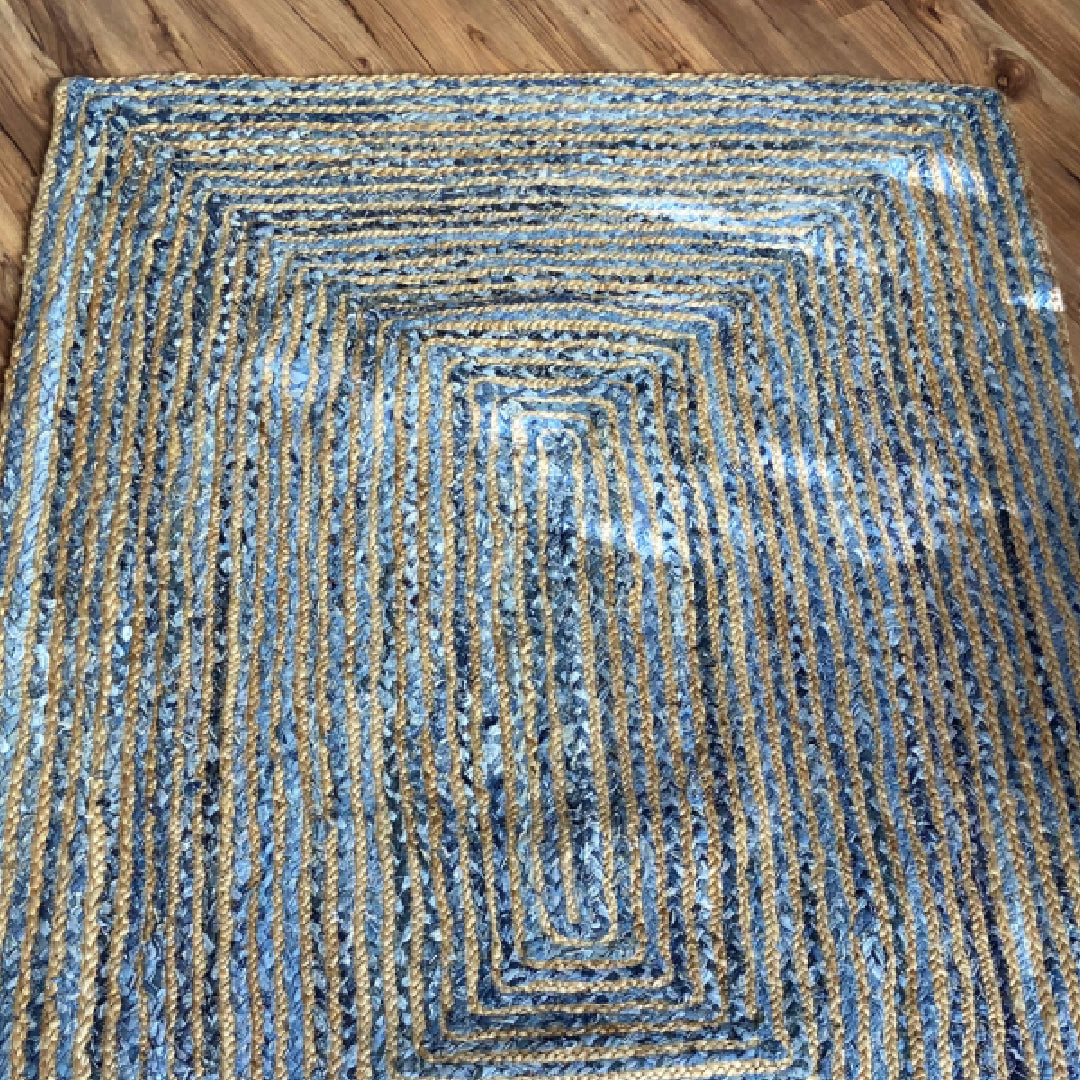 Avioni Home Eco Collection – Eco-friendly Denim / Jeans & Jute Handmade Braided Rug