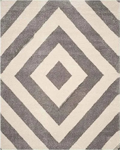 Avioni Home Atlas Collection – Microfiber Moroccan Geo Design – Cream And Grey