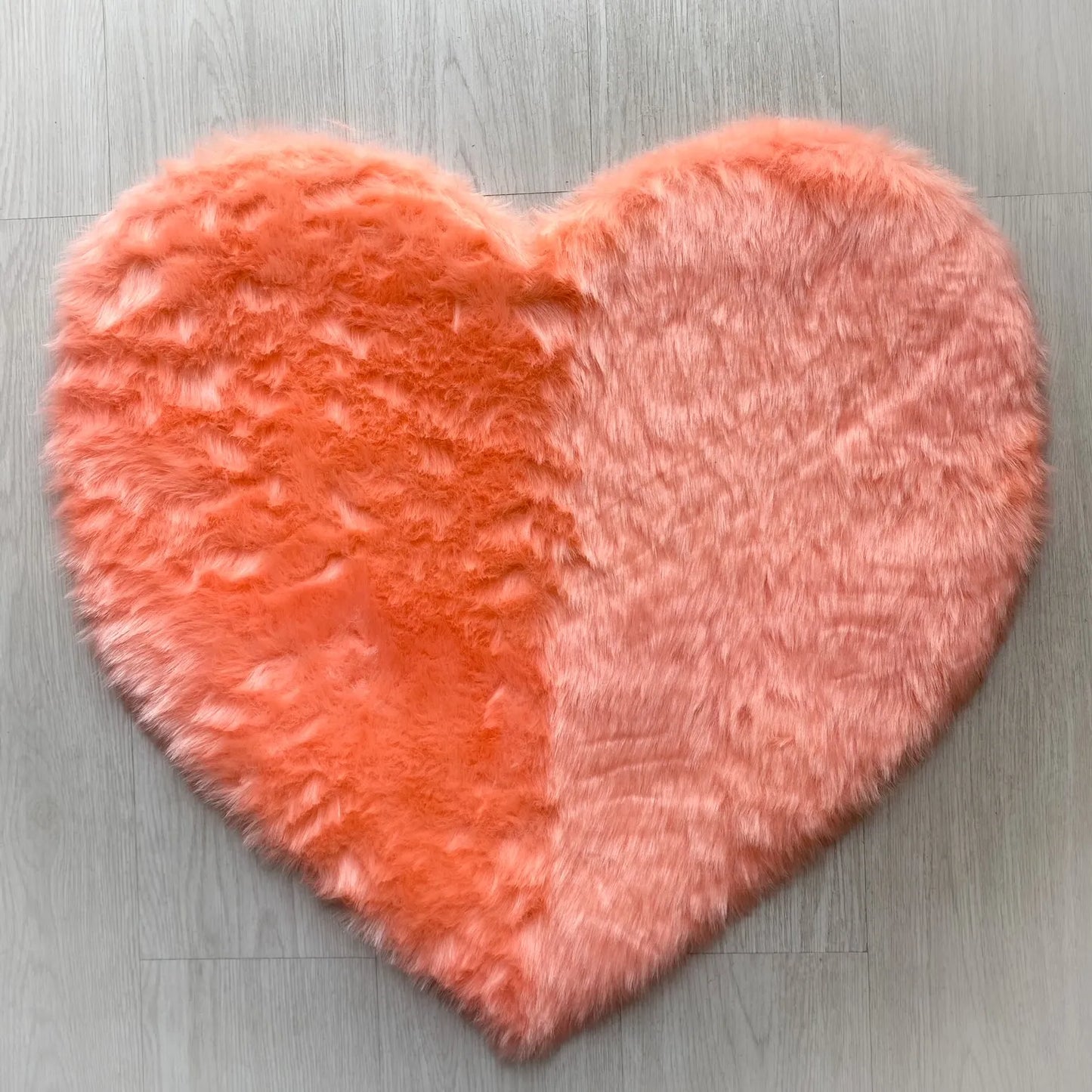 Avioni Home Shaggy Chic Collection – Heart Shaped Rug – Medium Fur – Pink – Set Of 2