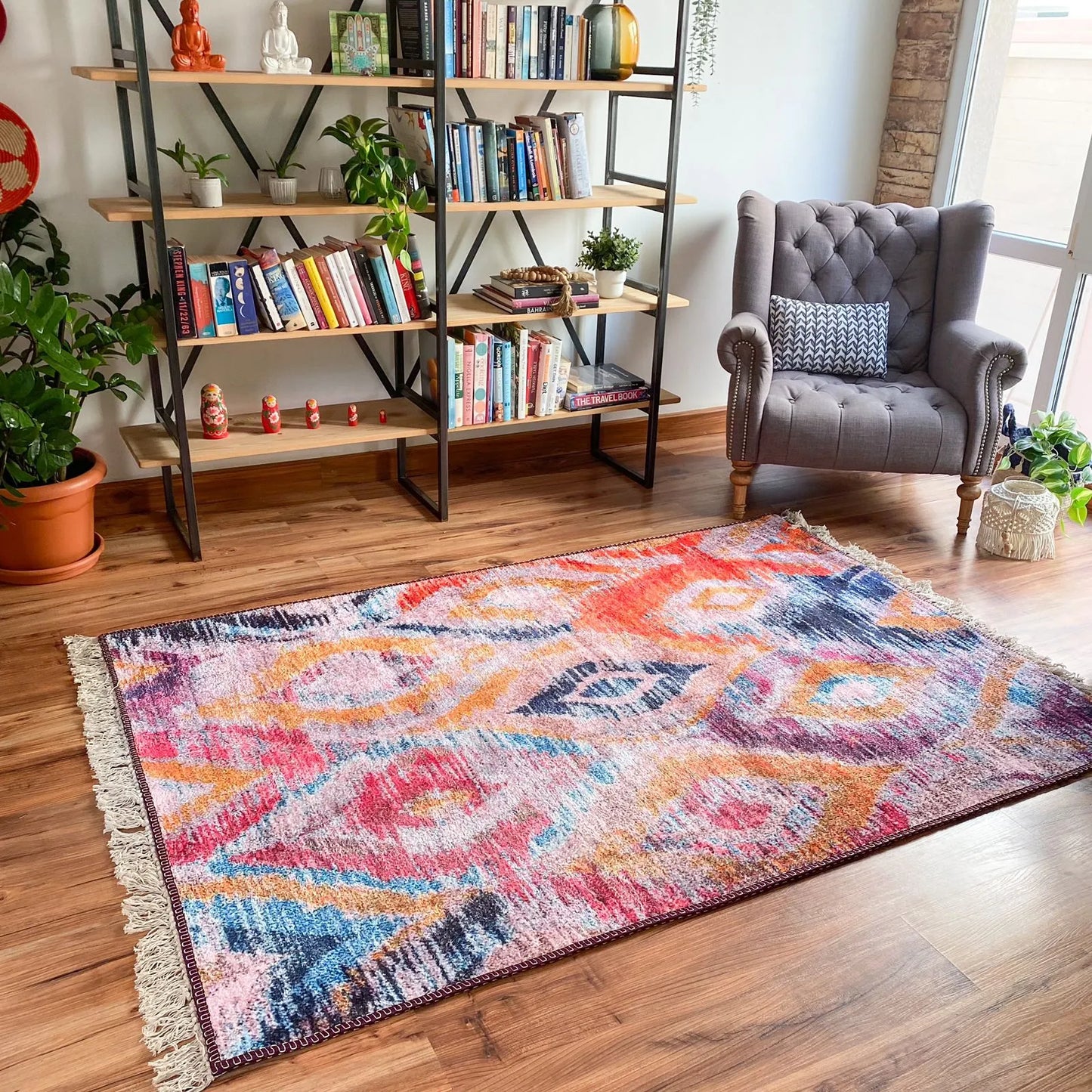 Avioni Home Washable Luxury Carpets – Rustic Modern Multicolor Design