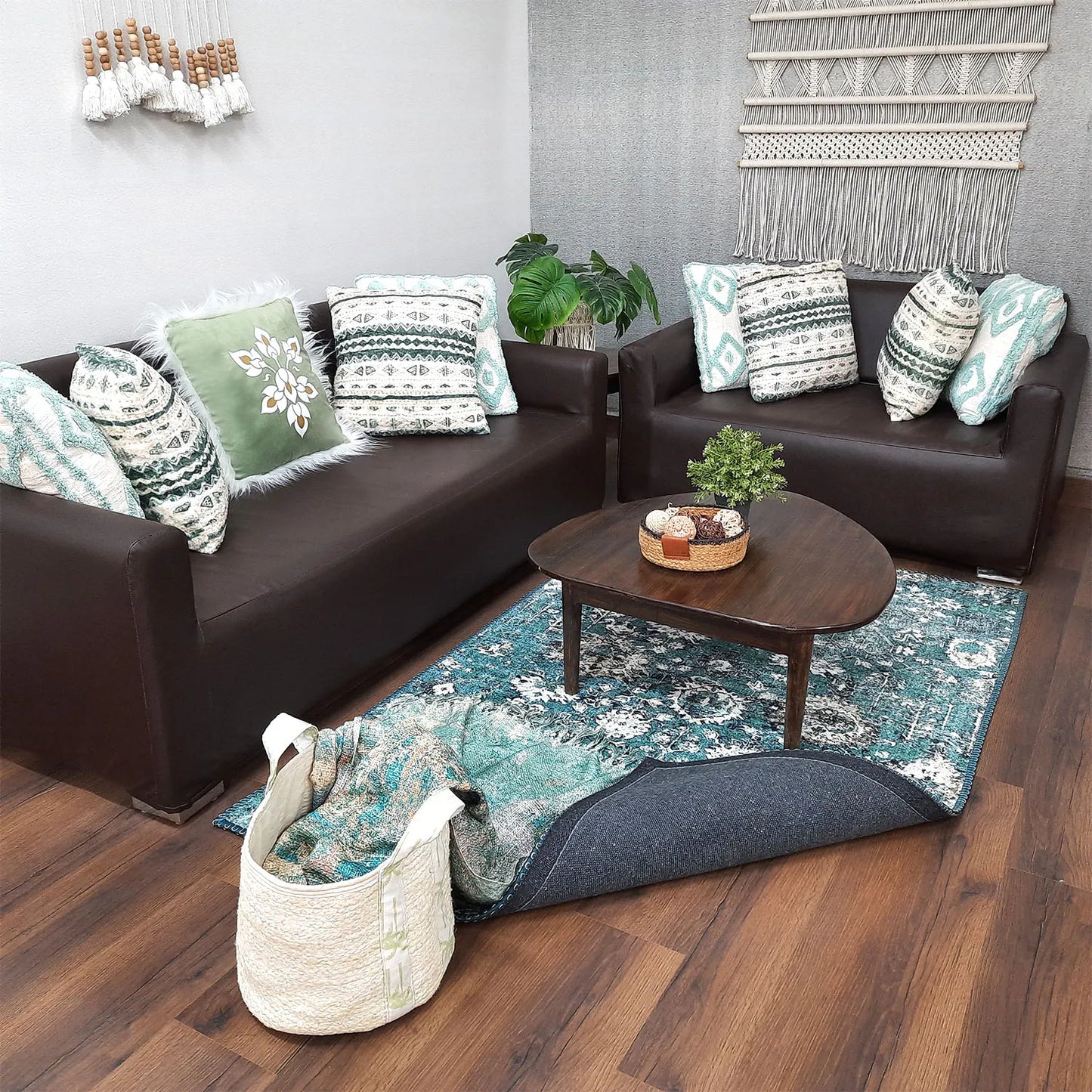 Avioni Home Faux Silk Carpet for Your Living Room | Luxurious, Durable and Washable | SeaBird Collection
