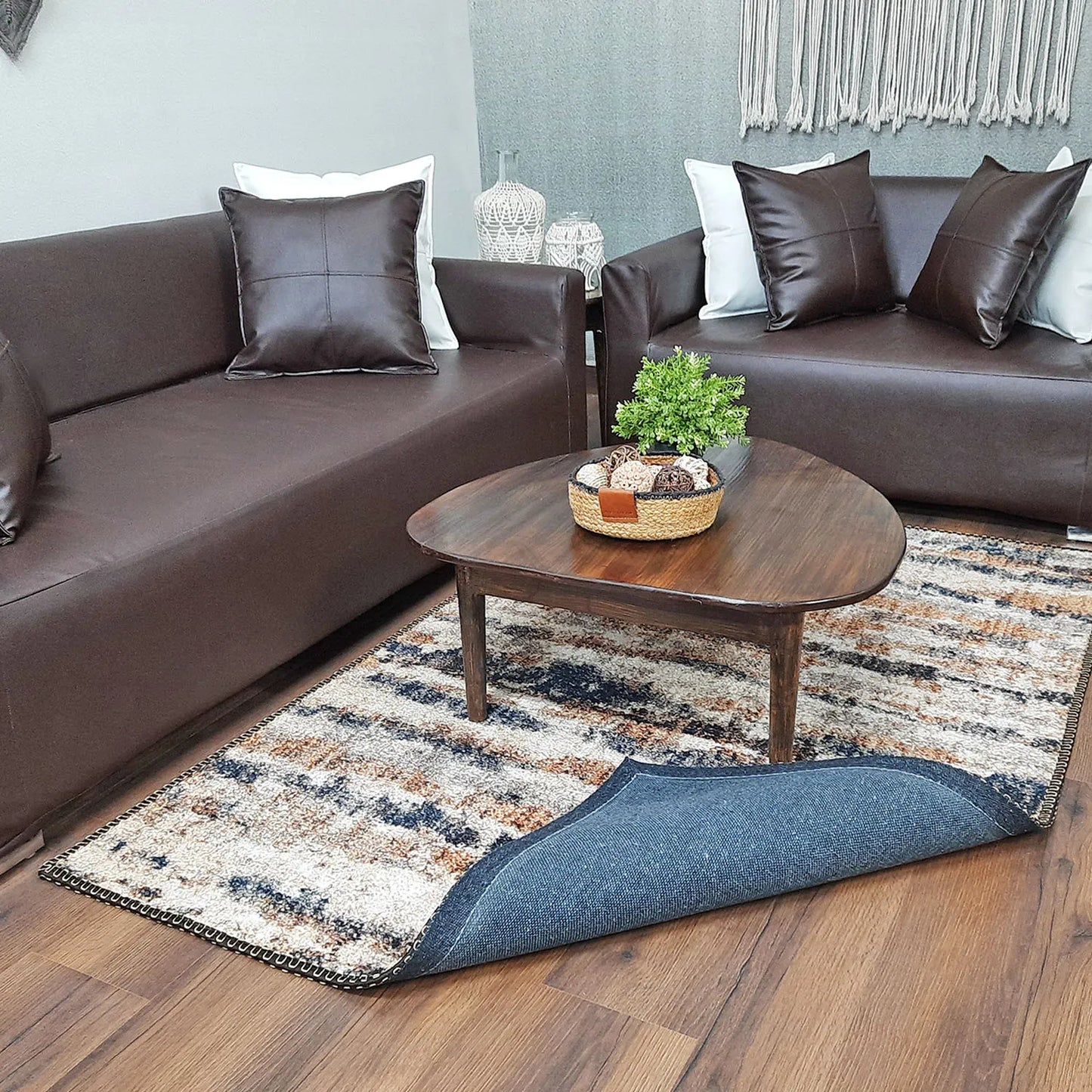 Avioni Home Faux Silk Rug | Elevate Your Living Room | Luxurious, Durable and Washable | PebbleStreet Collection