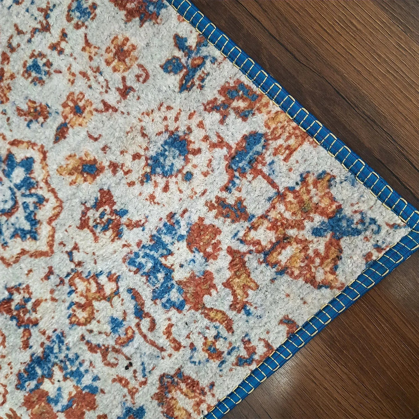 Avioni Home Faux Silk Carpet for Your Living Room | Persian Florals | Durable and Washable | BrickLane Collection