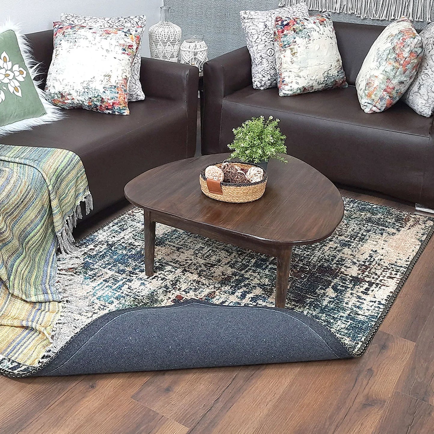 Avioni Home Faux Silk Carpet for a Stylish and Modern Living Room | Durable and Washable | SeaBird Collection