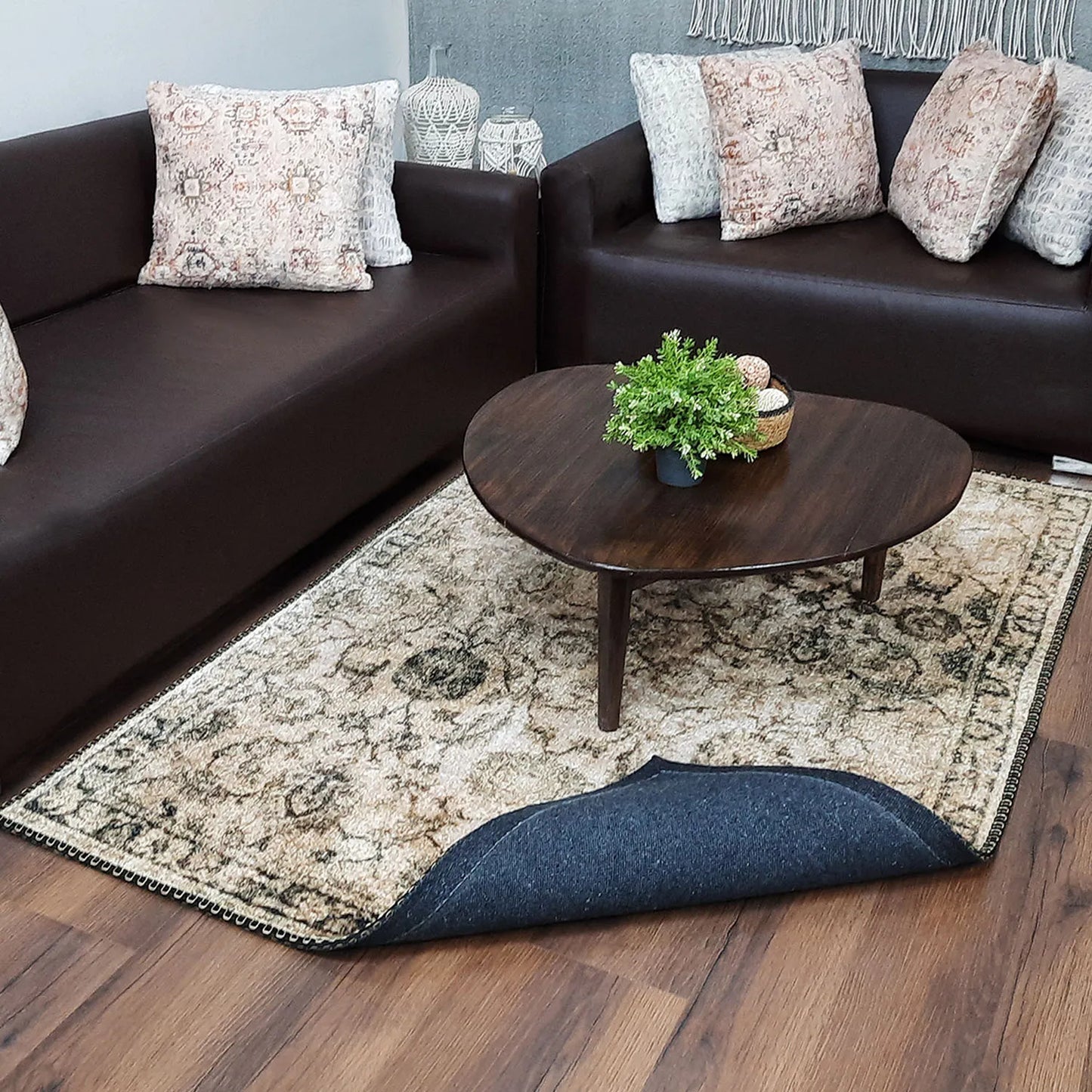 Avioni Home Faux Silk Rug For Your Living Room | Luxurious, Durable and Washable | PebbleStreet Collection