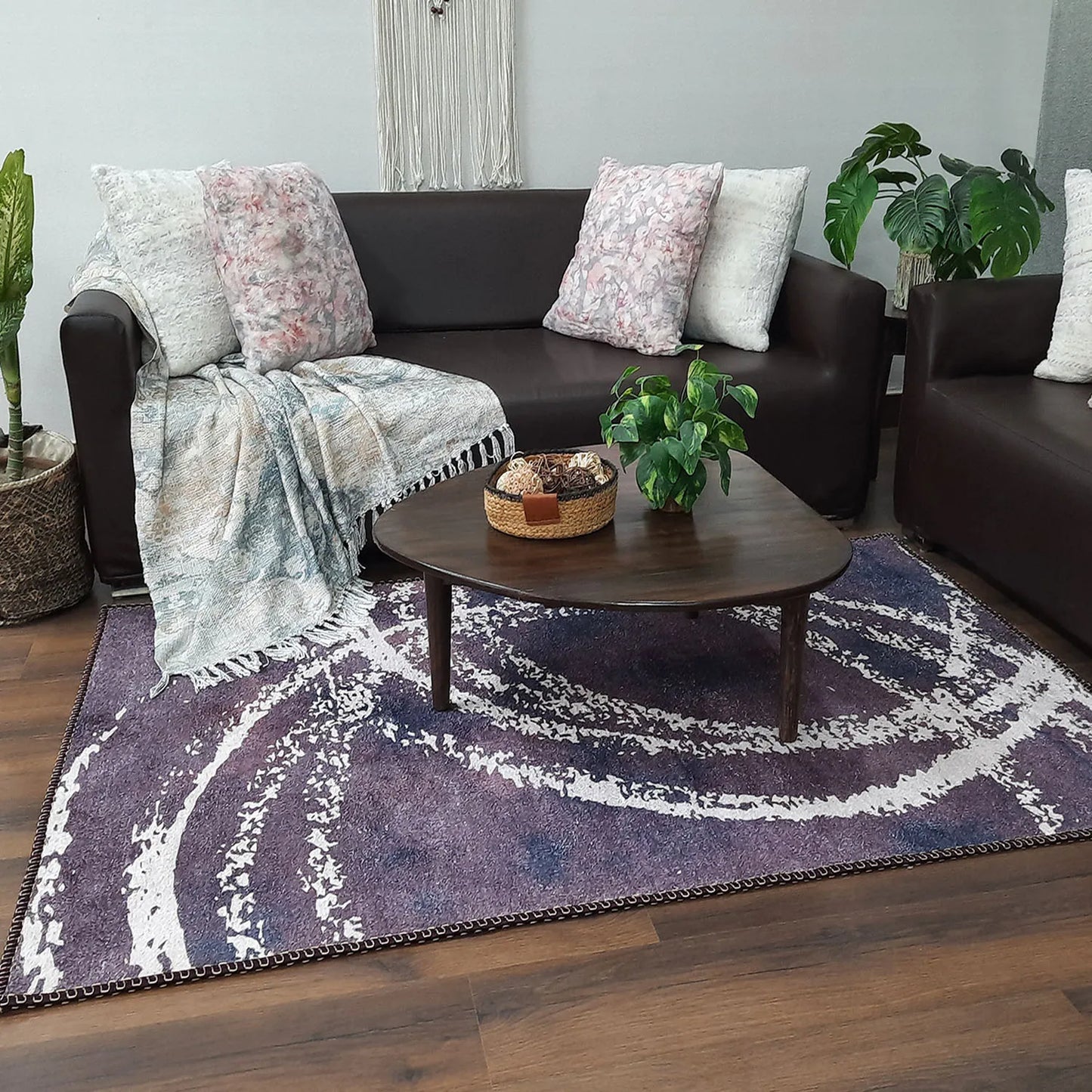 Avioni Home Faux Silk Carpet for a Stylish and Modern Living Room | Durable and Washable | BerryBliss Collection