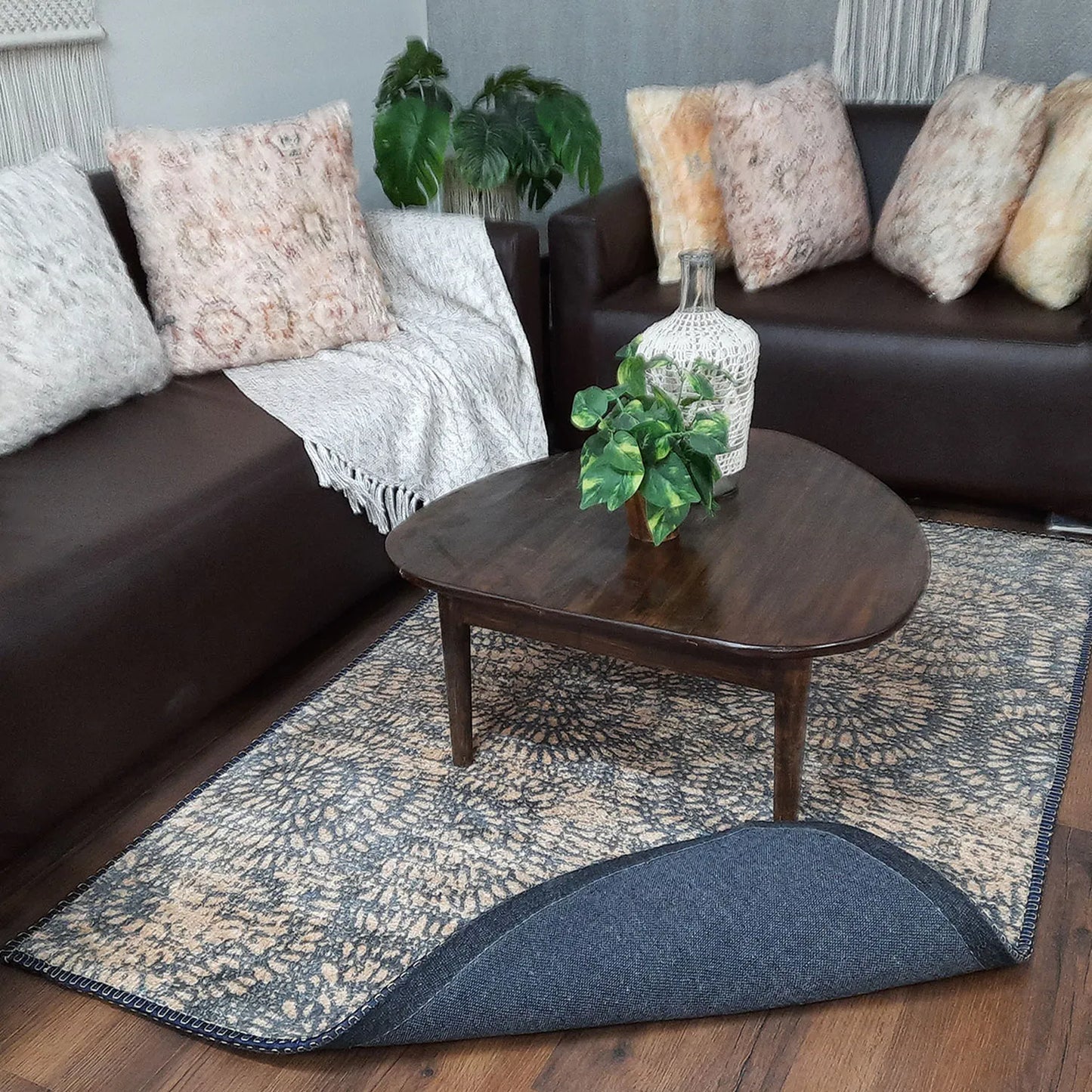 Avioni Home Faux Silk Carpet For Your Living Room | Luxurious, Durable and Washable | PebbleStreet Collection